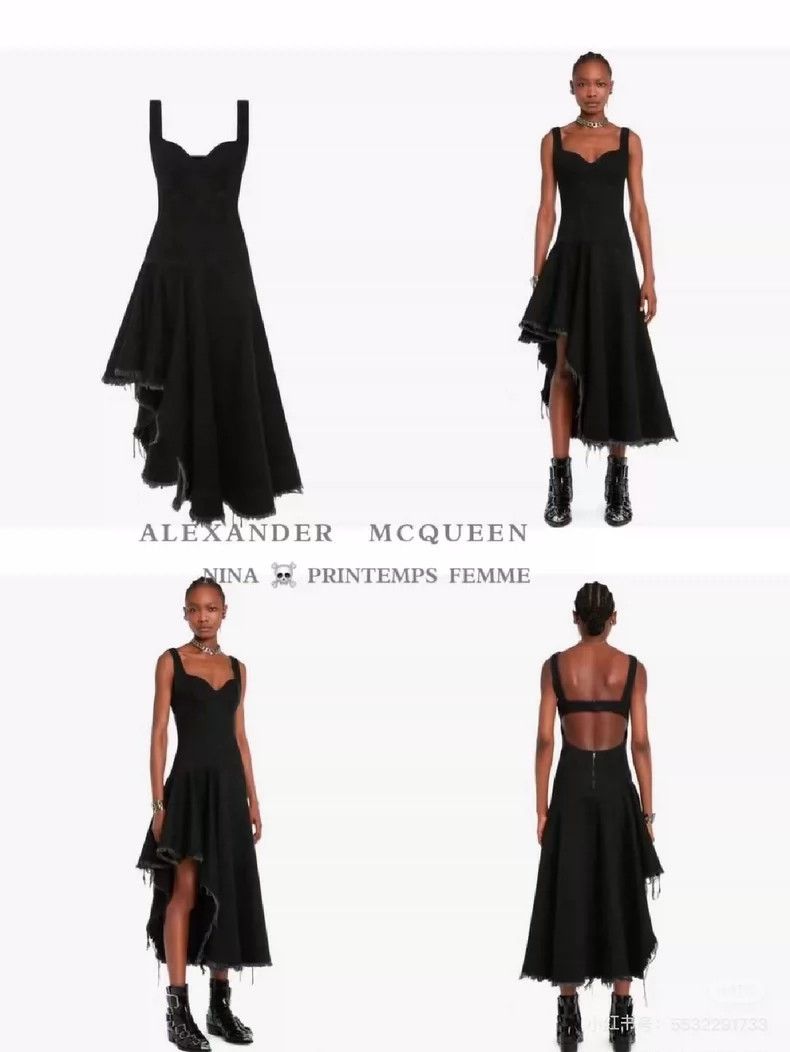Alexander McQueen Alexander McQUEEN size 38 Irregular design denim dress Next Size S / US 4 / IT 40 - 5 Thumbnail