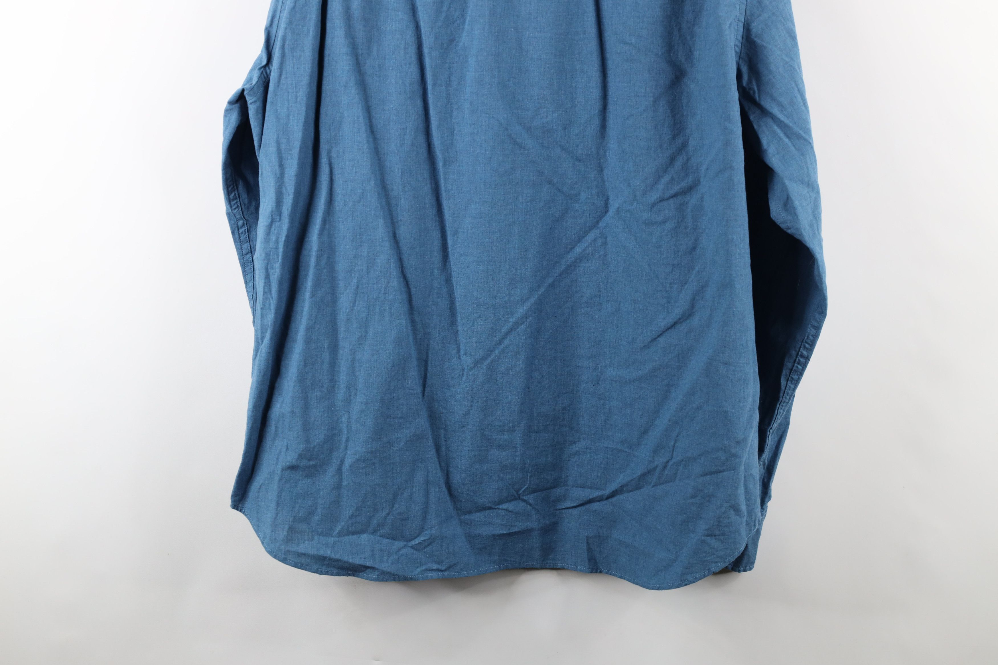J.Crew × Vintage New J Crew Cotton Heathered Chambray Button Down Shirt Blue Size US XL / EU 56 / 4 - 13 Thumbnail