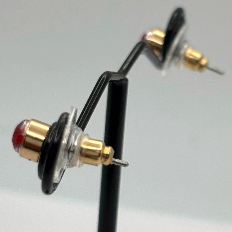 Other Gold & Red Crystal Earrings Size ONE SIZE - 4 Thumbnail