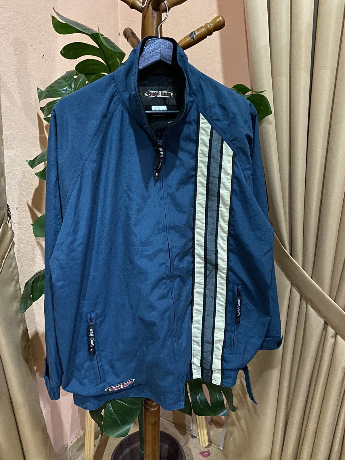 Other Bugs Bum Track Jacket - Retro Blue Striped Zip-Up - Unisex Size US M / EU 48-50 / 2 - 3 Thumbnail
