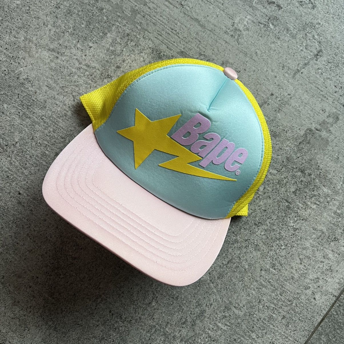 Bape A Bathing Ape BAPE Cotton Candy Bapesta Mesh Trucker