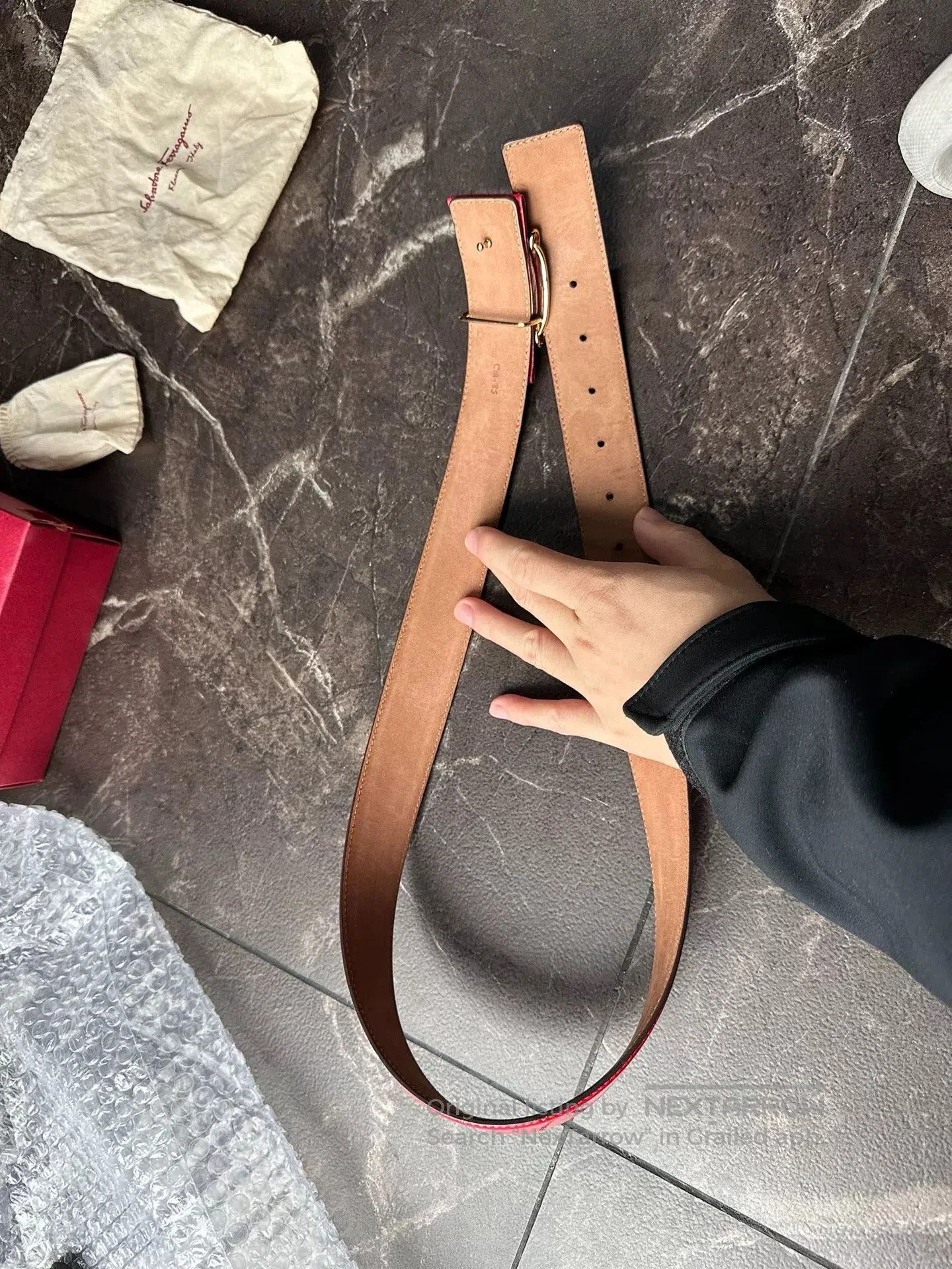 Salvatore Ferragamo Ferragamo Red Patent Leather Belt. Size ONE SIZE - 2 Thumbnail