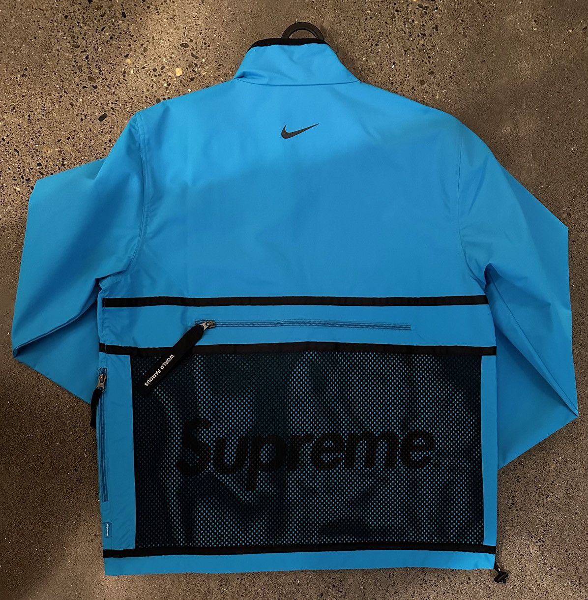 Supreme x Nike trail running jacket blue
