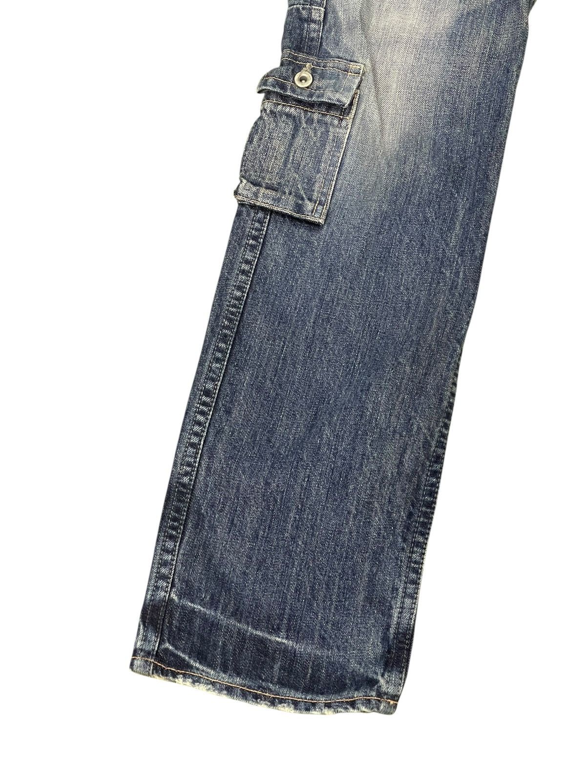 Japanese Brand Cargo Slim Jeans John Bull Faded Denim 1🟦9 Size US 31 - 8 Thumbnail