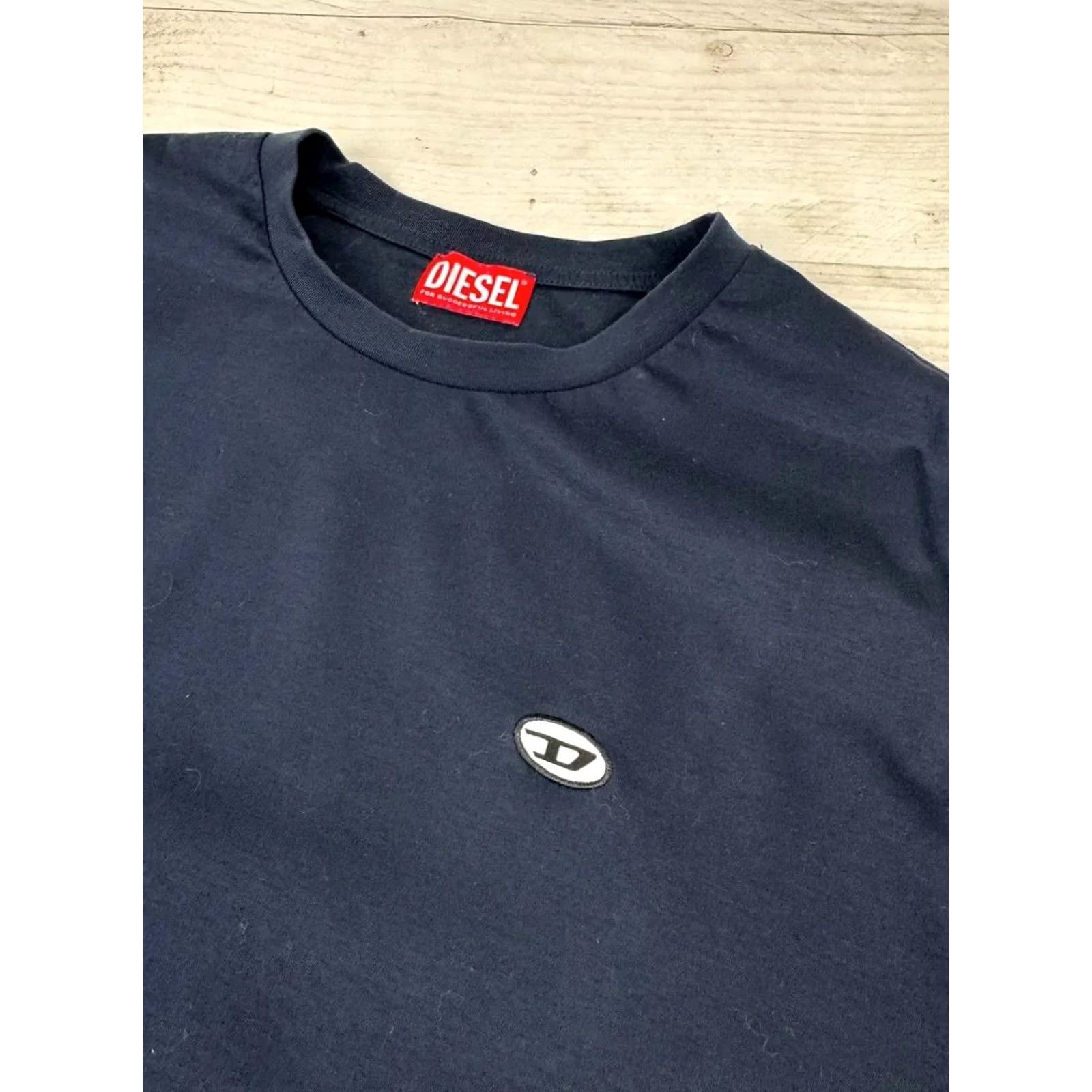 Diesel Diesel Men T-Shirt L Blue Cotton Logo Crew Neck Short Sleeve Regular Size L Adults Men 2020s Summer 90s Designer Size US L / EU 52-54 / 3 - 3 Thumbnail