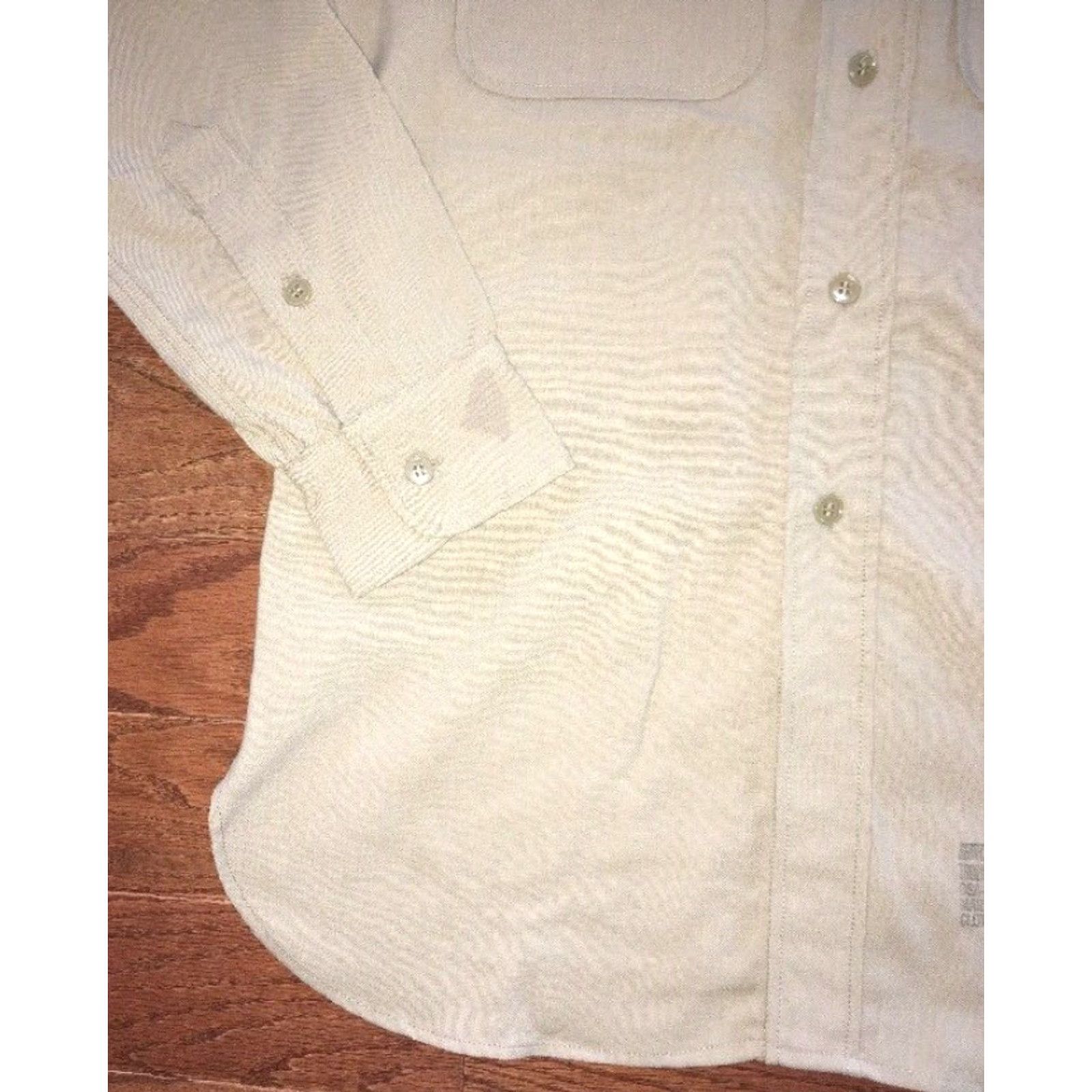 Vintage VINTAGE Buschbacher Military Shirt Tropical Long Sleeve Men Beige M Button-Up Size US M / EU 48-50 / 2 - 3 Thumbnail