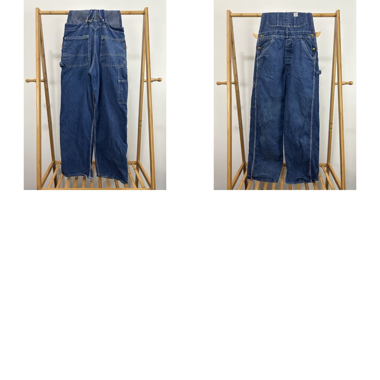 Vintage VTG Duck Head 30x28 Denim Bib Overalls RARE Size Mens Blue Jeans Duck Head Straight 40s Vintage Overalls Size US 30 / EU 46 - 8 Thumbnail