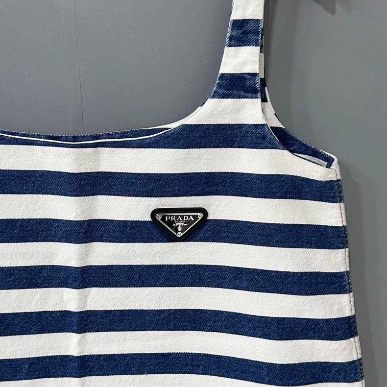 Prada Prada Blue and white striped triangle strap dress 2503-Next Size XS / US 0-2 / IT 36-38 - 3 Thumbnail