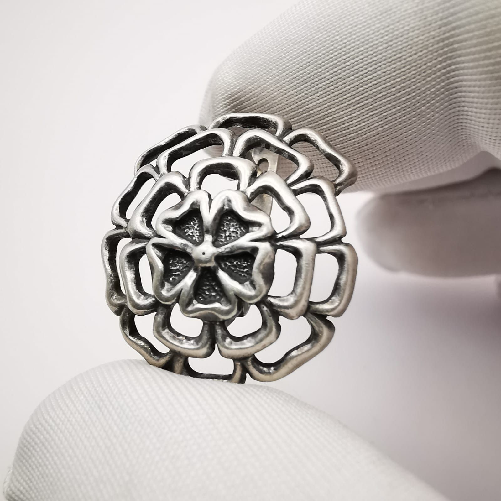 Sterling Silver Vintage,Fancy Women's Earrings,925 Silver,Jewelry 8,8 g Size ONE SIZE - 4 Thumbnail