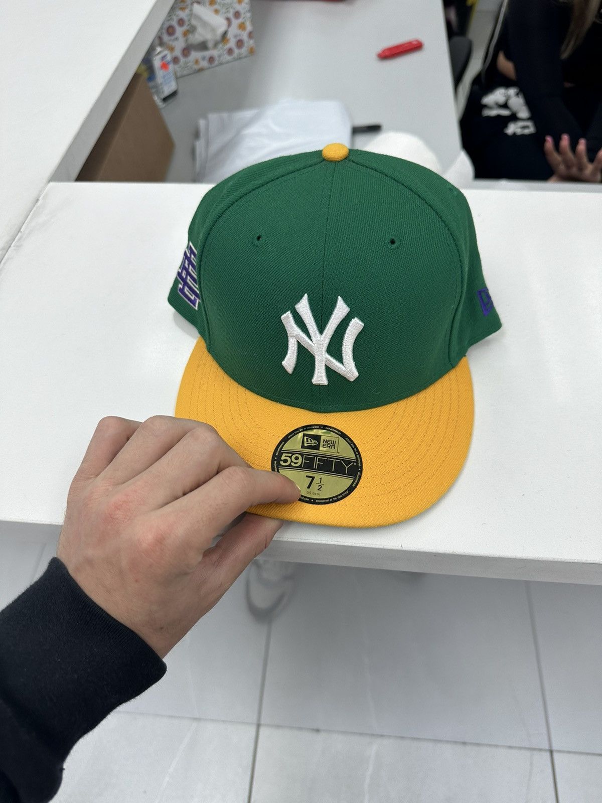 Eric Emanuel New Era NY Yankees green yellow fitted hat
