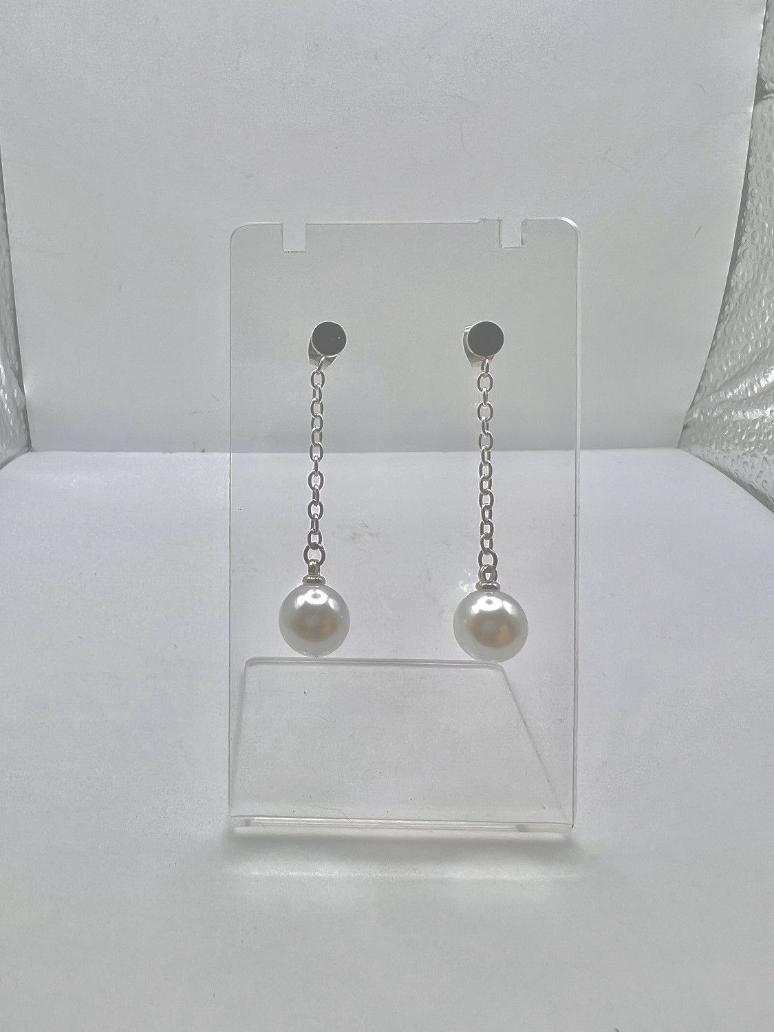 Jewelry White Pearl Bead Stud Earrings Size ONE SIZE - 3 Thumbnail