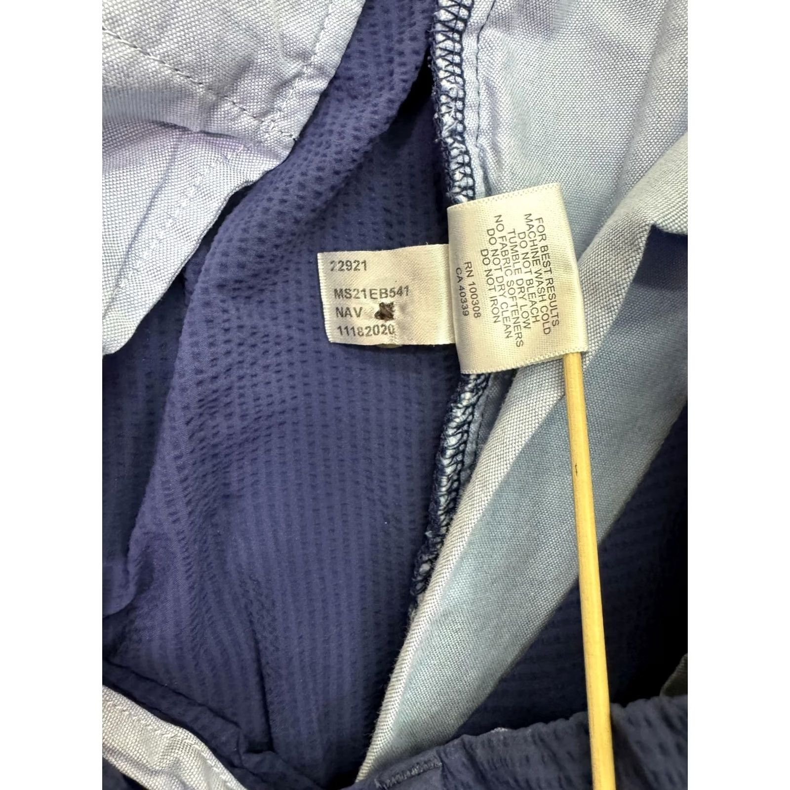 Peter Millar Peter Millar Crown Crafted Golf Performance Mens 34 Navy Seersucker Shorts Size US 34 / EU 50 - 7 Thumbnail