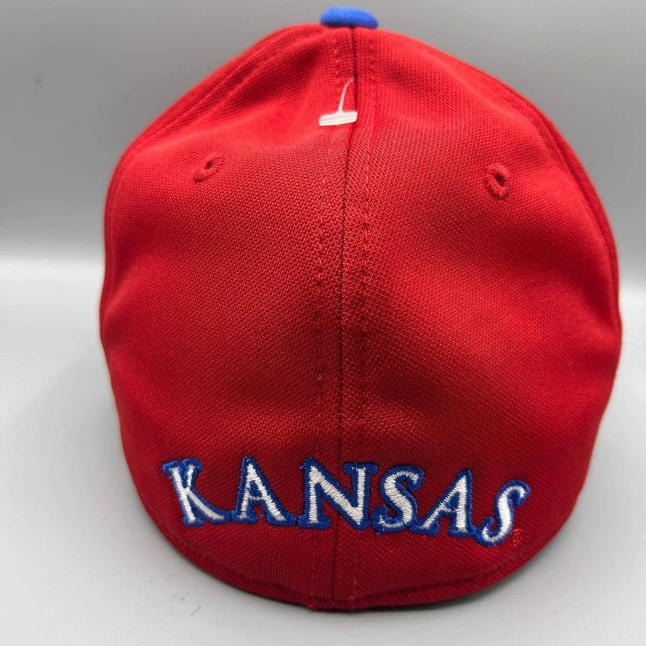Adidas Kansas Jayhawks Hat Men S-M Embroidered Stretch Fitted Size ONE SIZE - 4 Thumbnail