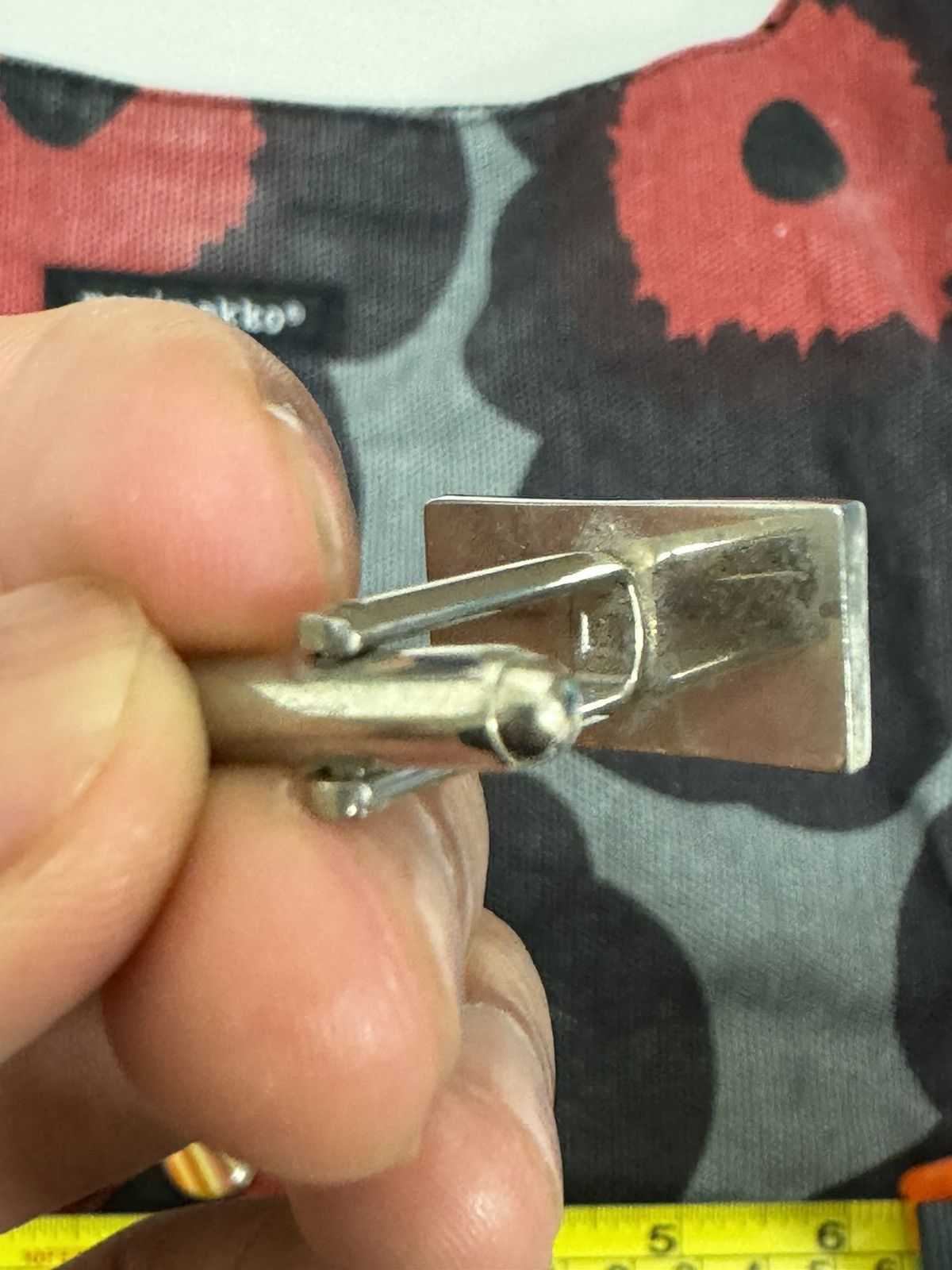 Designer × Paul Smith × Vintage VINTAGE ENAMEL PAUL SMITH LOGO ENGRAVED SILVER CUFFLINK Size ONE SIZE - 2 Thumbnail