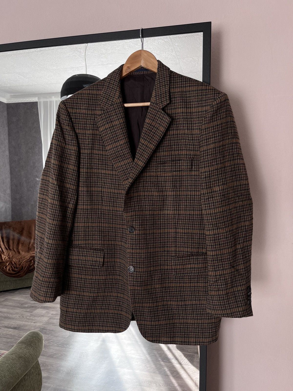 Rare!! Vintage Burberry London Checkered Wool blazer SZ 25