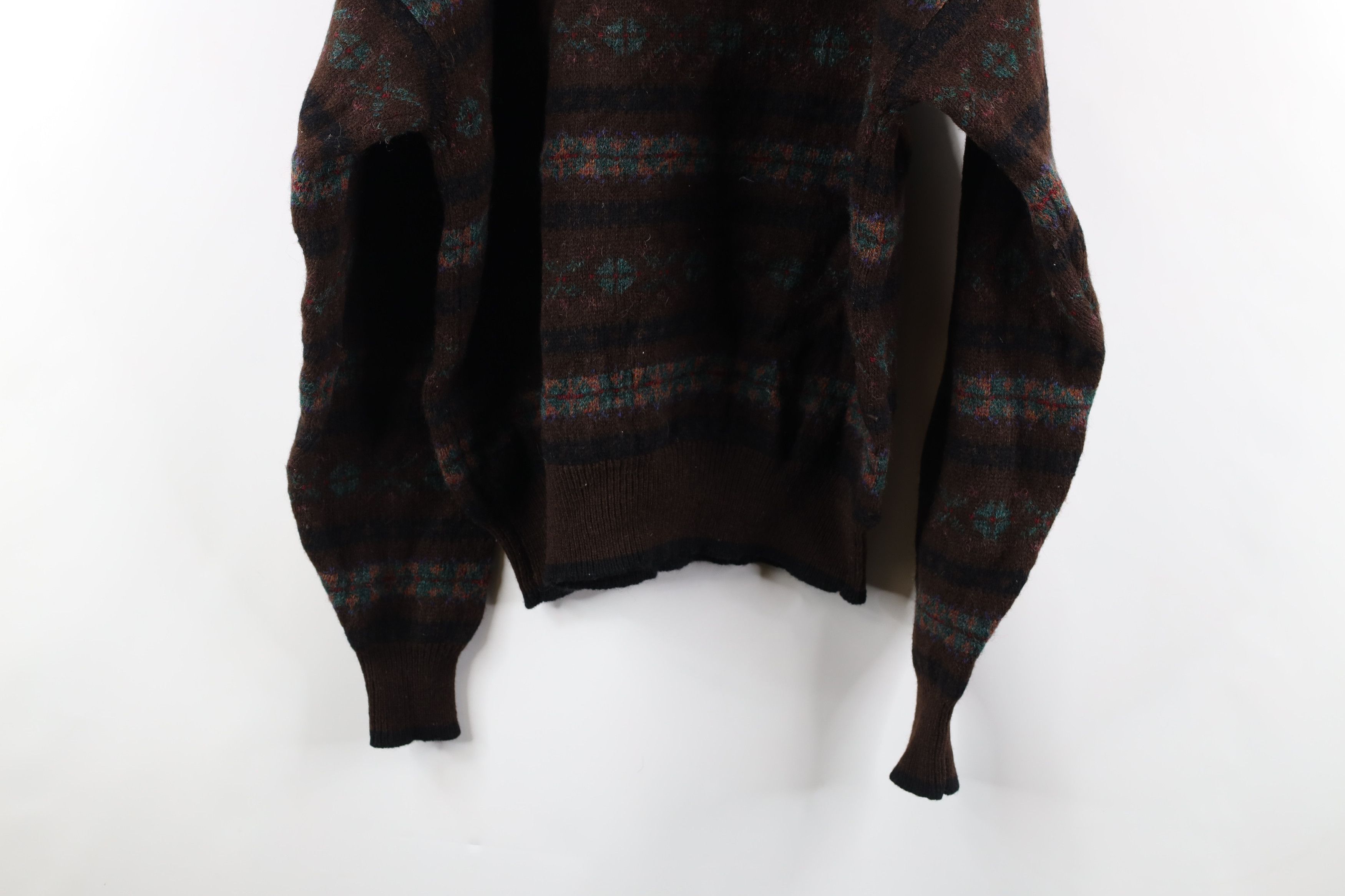 Vintage Vintage 90s Streetwear Fair Isle Wool Knit Crewneck Sweater Size US XL / EU 56 / 4 - 8 Thumbnail