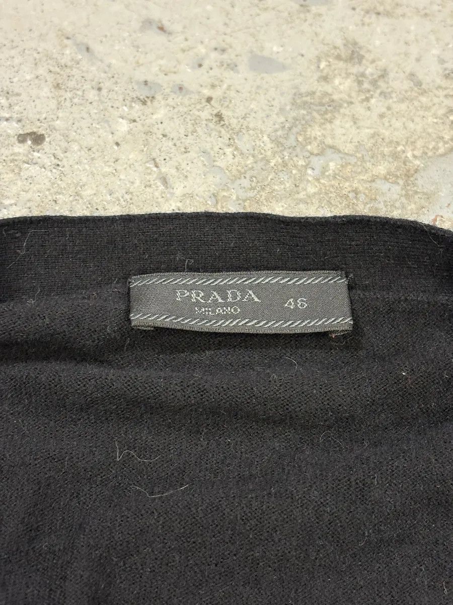 Designer × Prada × Vintage Prada Black Minimalist Cardigan Sweater Size US S / EU 44-46 / 1 - 7 Thumbnail