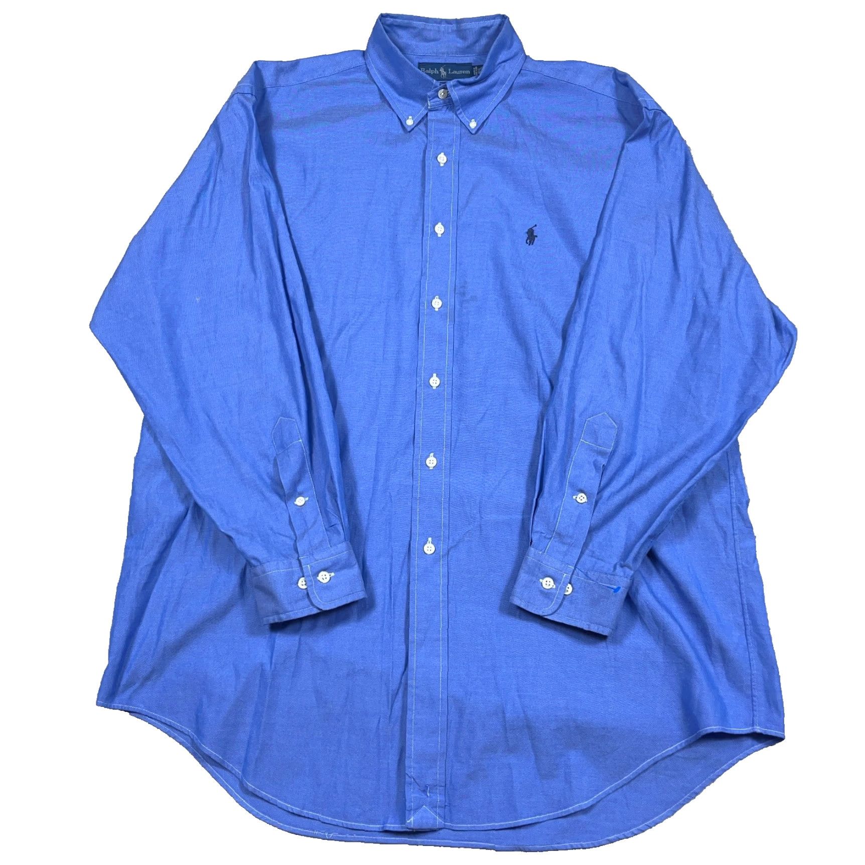 Ralph Lauren Ralph Lauren Shirt Men Large Blue Button Up Yarmouth Pointpin Oxford 16.5 32/33 Button-Front Casual Shirt Mens Blue Cotton Regular Laundry Clothcloth Size US L / EU 52-54 / 3 - 2 Thumbnail