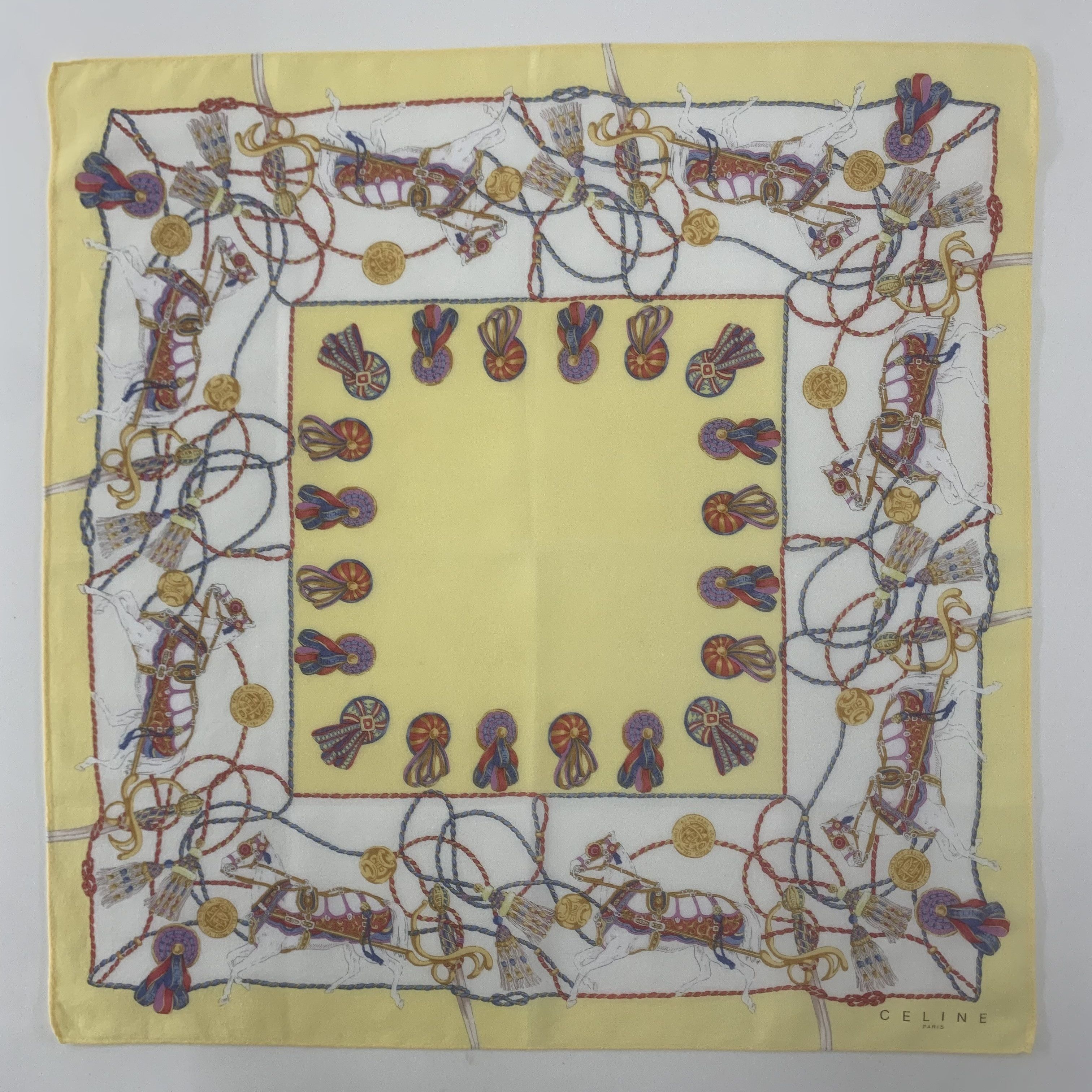 Celine Celine Handkerchief Bandana Neckerchief Pocket Square Size ONE SIZE - 2 Thumbnail