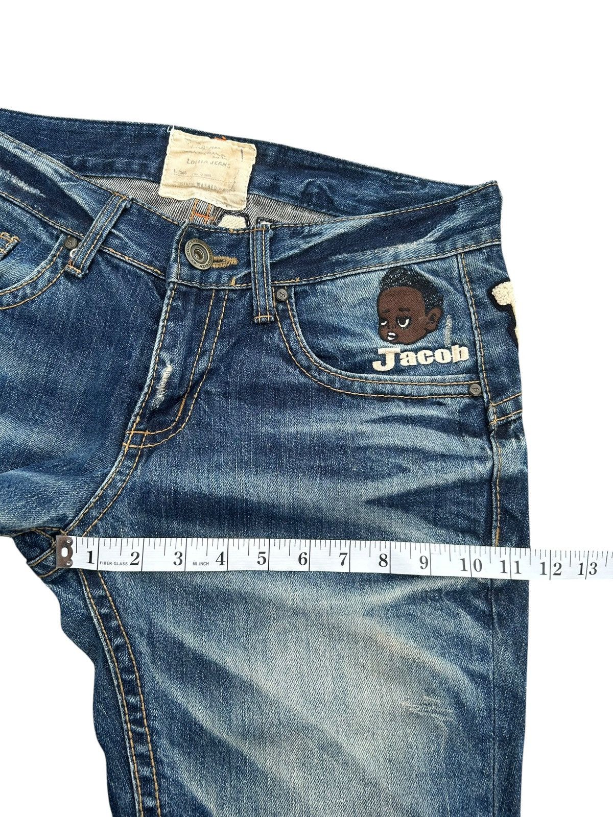 Kapital YOSHITOMO NARA LOLITA Exotic Vintage Distressed Denim Jeans Size US 33 - 18 Thumbnail