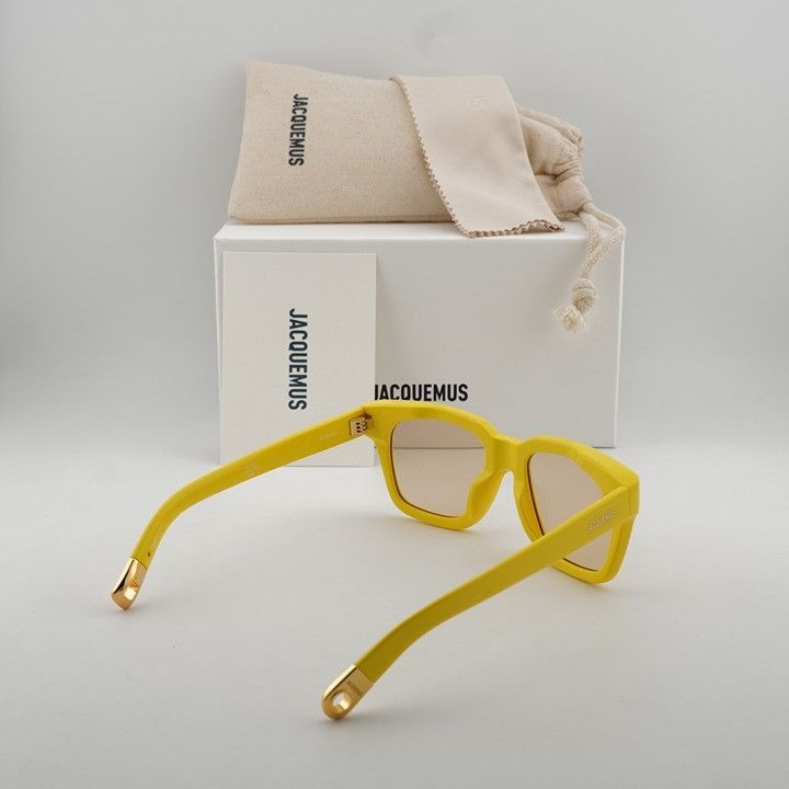 Jacquemus Jacquemus CARINO JAC/20 C4 Sunglasses Yellow Square Frame Size ONE SIZE - 11 Thumbnail