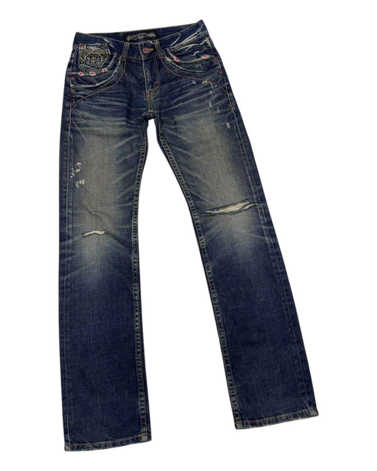 If Six Was Nine 🔥RED PEPPER DISTRESSED DENIM DOUBLE POCKET PUNK JEAN Size US 30 / EU 46 - 3 Thumbnail