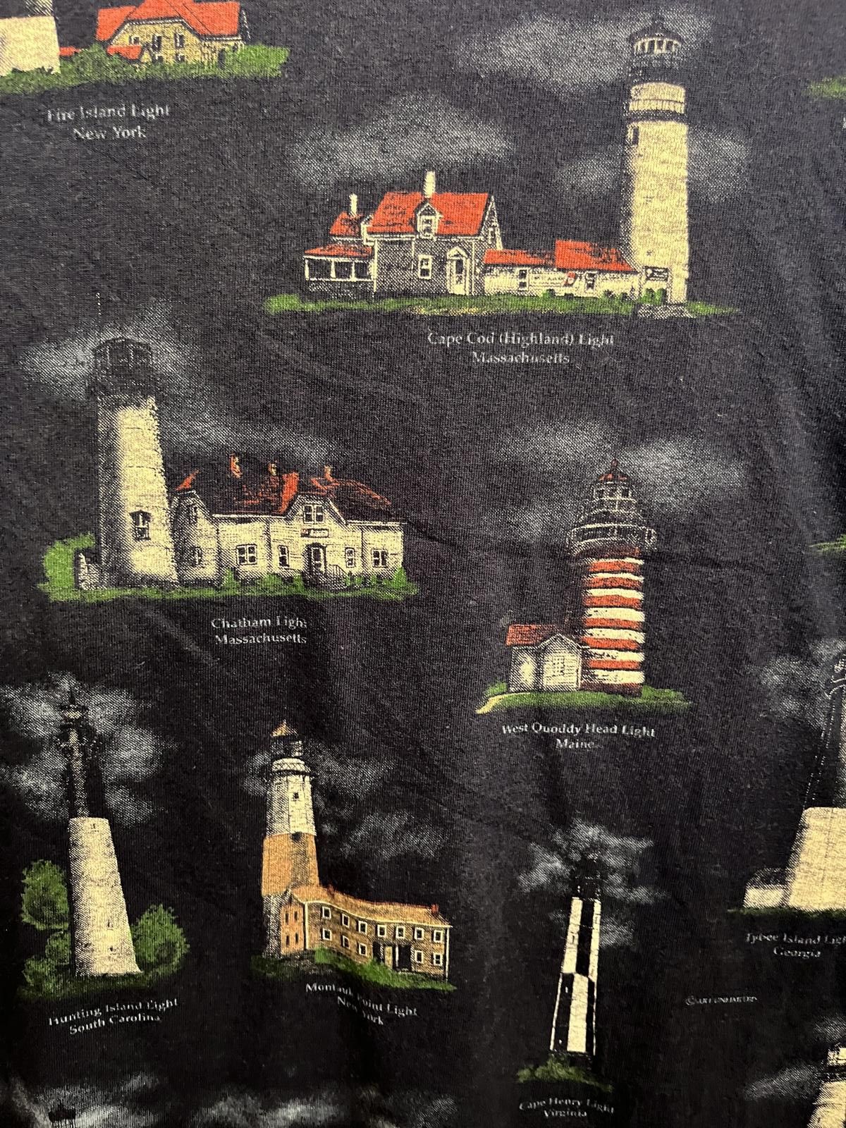 Designer East Coast Lighthouses AOP T-shirt - Famouse Lighthouse Tee Size US L / EU 52-54 / 3 - 3 Thumbnail