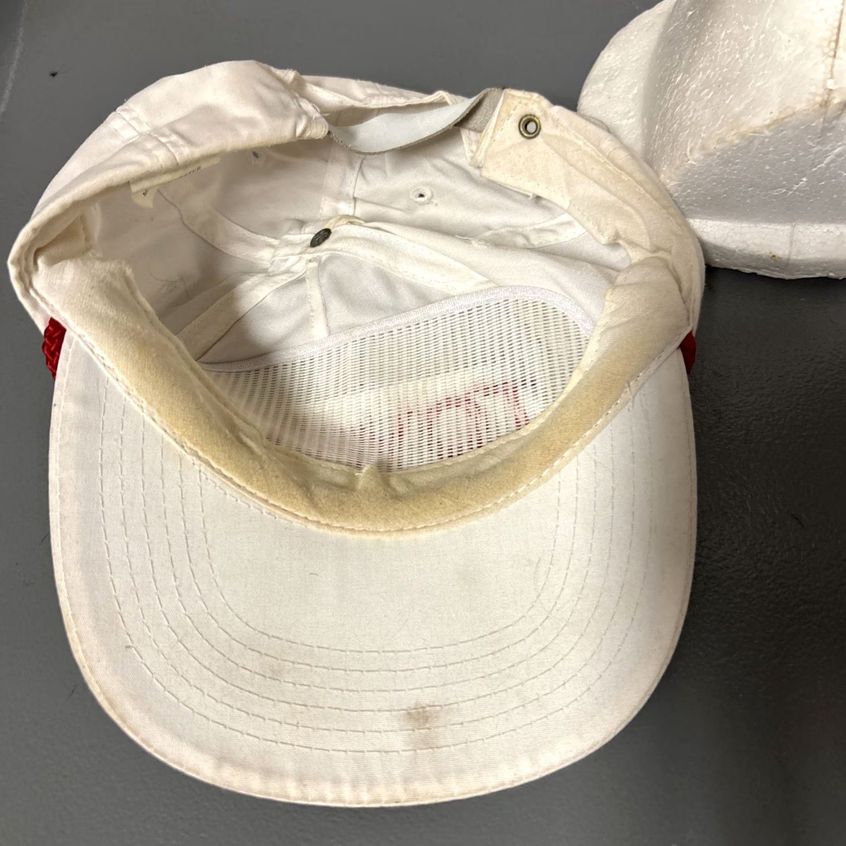 Vintage VINTAGE Toyota Corded Leather Hat White Adjustable Spellout Mens Size ONE SIZE - 7 Thumbnail