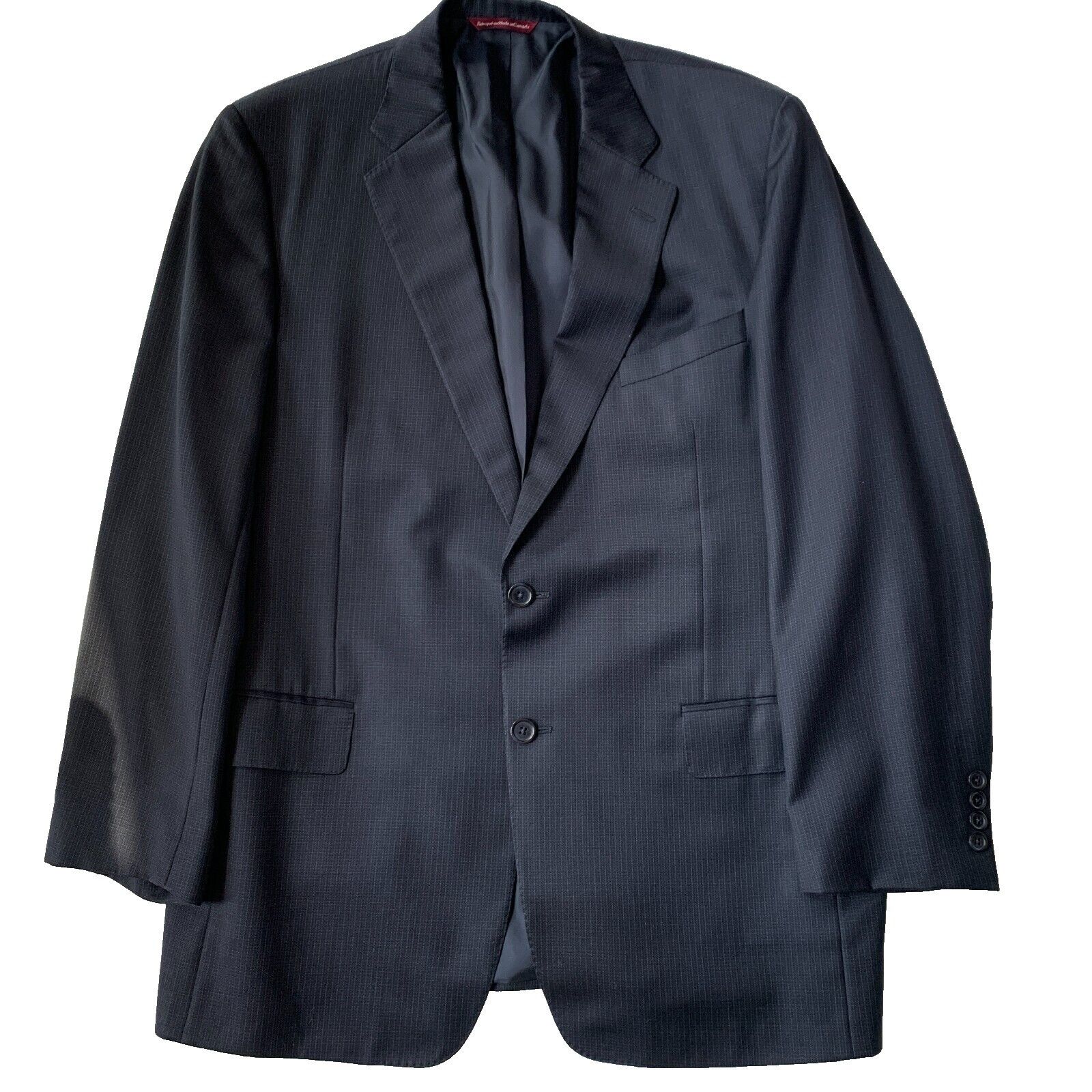 Samuelsohn Samuelsohn Blazer Men's Size 44L TALL Navy Wool Union Made S Size 44L - 2 Thumbnail