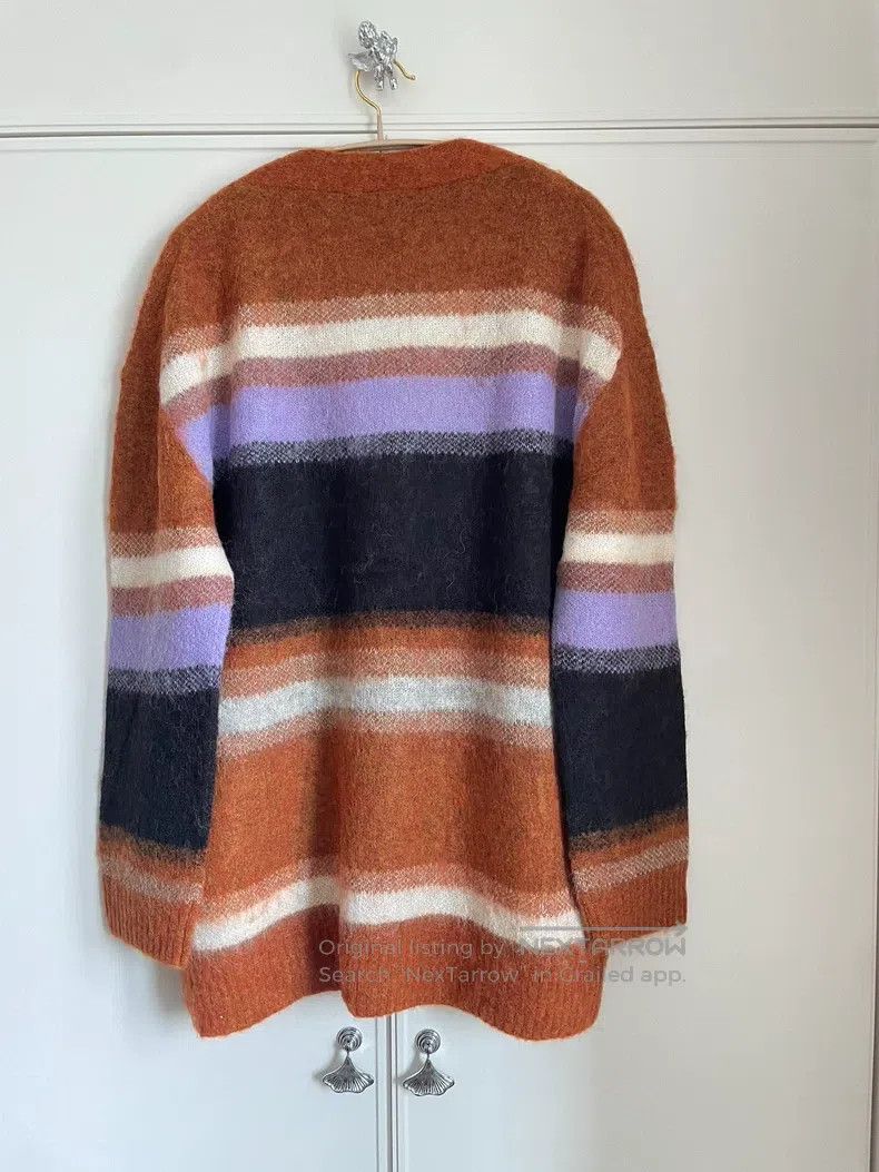 Acne Studios Acne Studios Colorblock Striped Mohair Cardigan, Orange wi Size US S / EU 44-46 / 1 - 2 Thumbnail