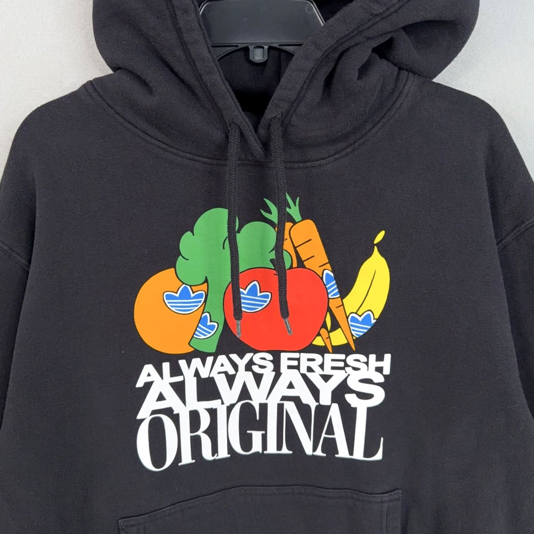 Adidas Adidas Hoodie Mens Large Black Always Fresh Always Original Graphic Fleece Graphic Print Kangaroo Pocket Pullover Crew Neck Long Sleeve Size US L / EU 52-54 / 3 - 2 Thumbnail