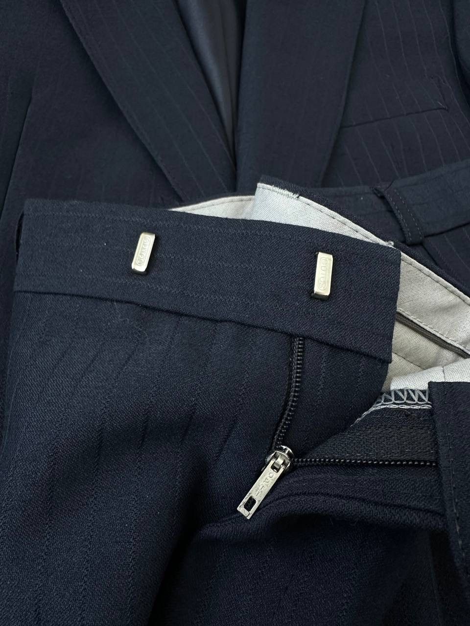 Japanese Brand × Vintage Vintage Japanese Striped Blue Blazer Pants Suit Colletti Size M / US 6-8 / IT 42-44 - 6 Thumbnail