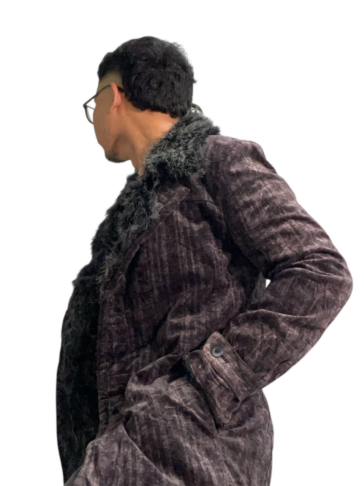 Tornado Mart 🇯🇵Tornado Mart Faux Fur Velvet Belted Gothic Punk Coat Jacket Size US M / EU 48-50 / 2 - 5 Thumbnail