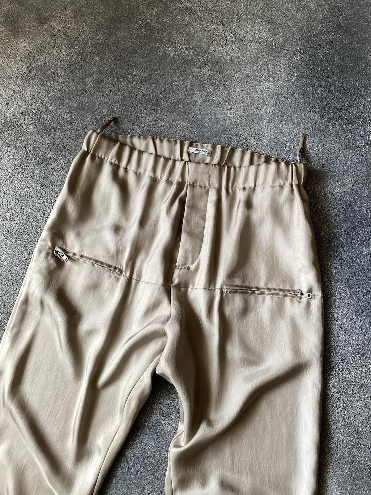 Miu Miu Fall 2007 Miu Miu Runway Satin Front Double Pocket Pants Men Size US 30 / EU 46 - 4 Thumbnail
