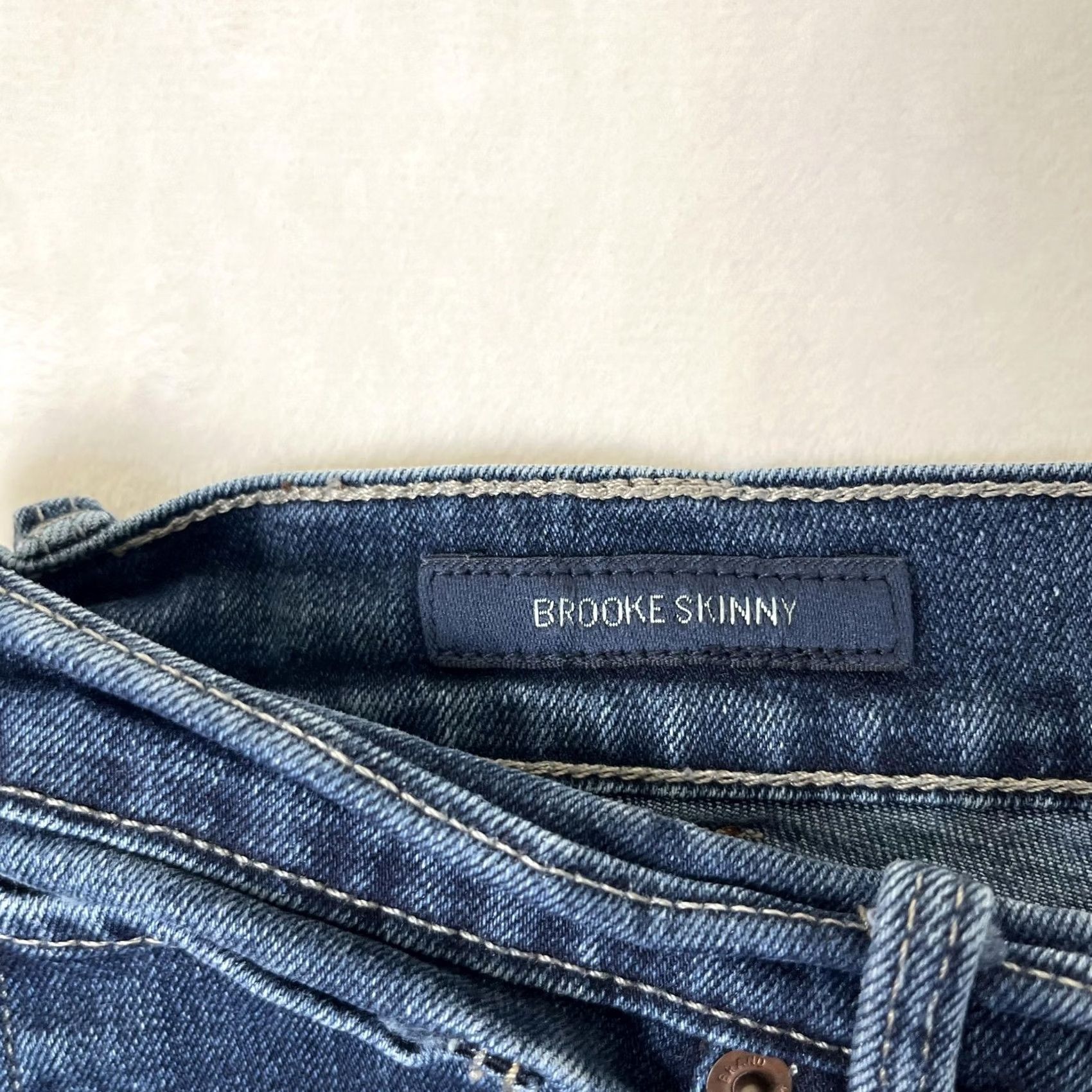 Lucky Brand Lucky Brand Brooke Skinny Jeans Womens 14 Blue Medium Wash Denim Slim 5-Pocket Handcrafted Logo Buttons Zip Fly Pants Womens Size 36" / US 14 / IT 50 - 5 Thumbnail