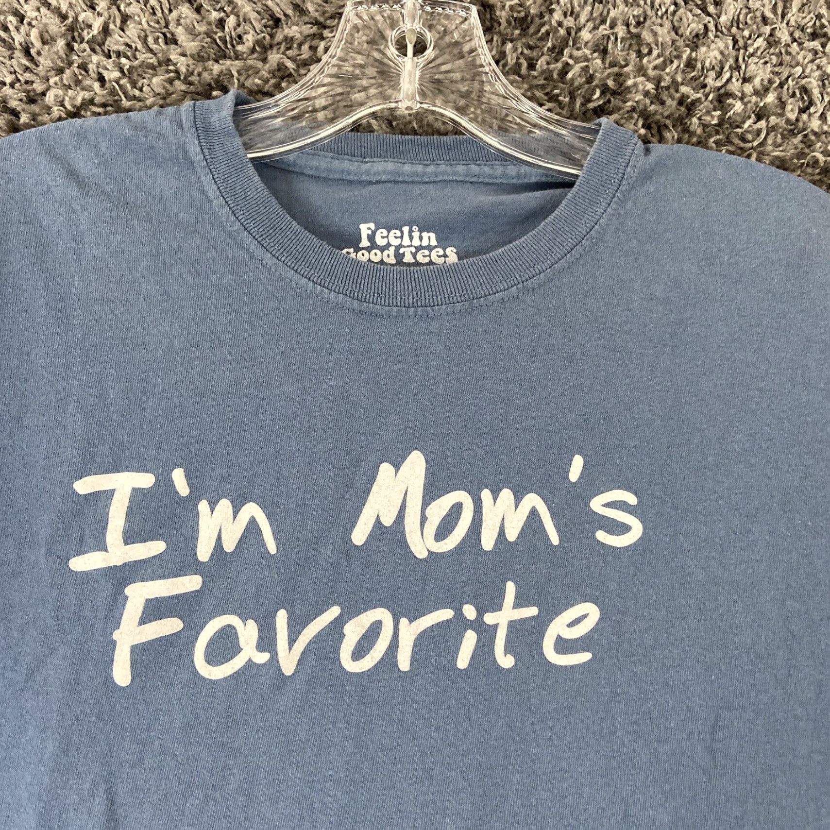 Vintage FEELING GOOD TEES I'm Mom's Favorite T Shirt Blue M 100% Cotton Preshrunk Women Short Sleeve Shirt Size M / US 6-8 / IT 42-44 - 4 Thumbnail