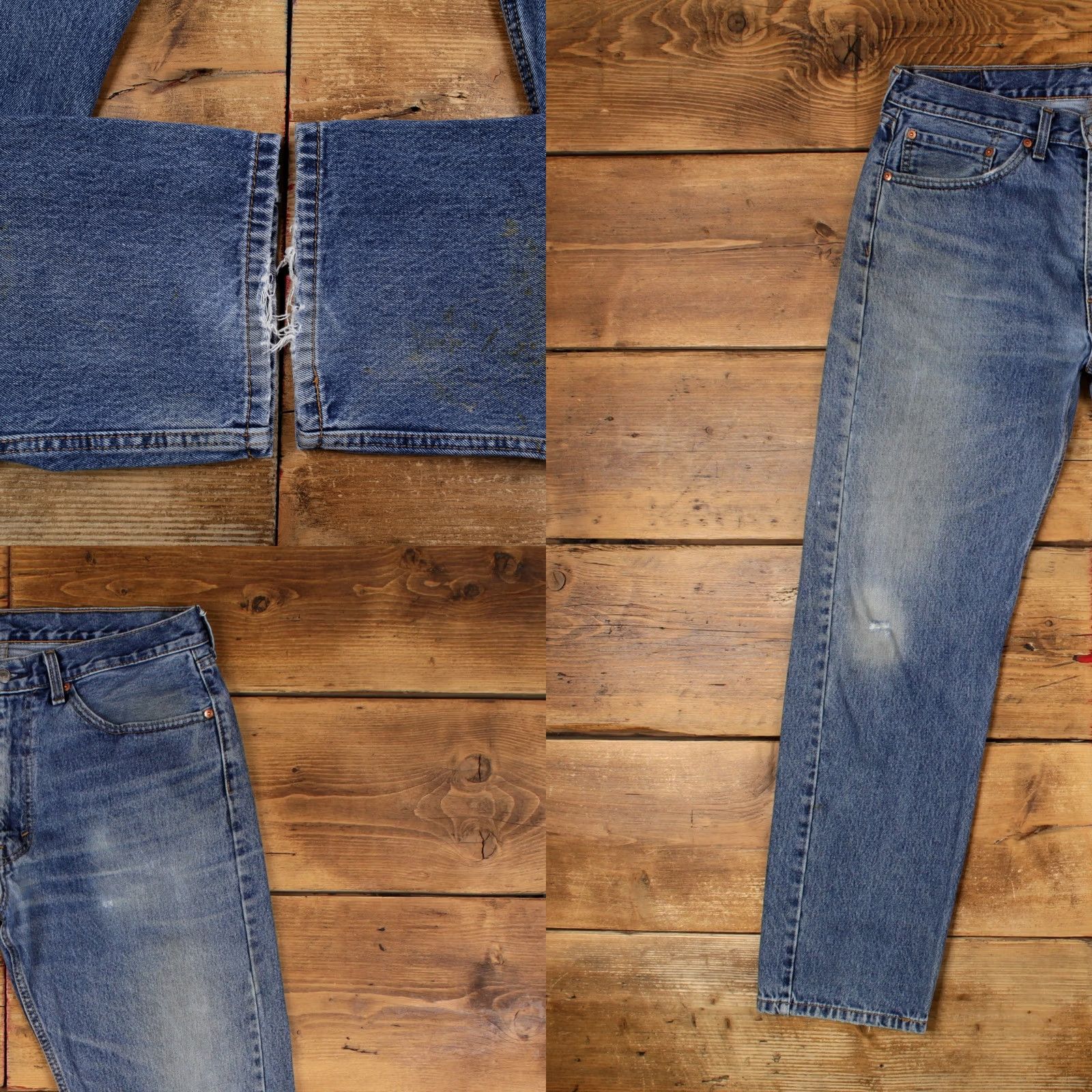 Denime VINTAGE Levis 501 Jeans 36x32 Blue Regular Straight Button Denim Medium Stonewash 90s USA Mens Size US 36 / EU 52 - 8 Thumbnail