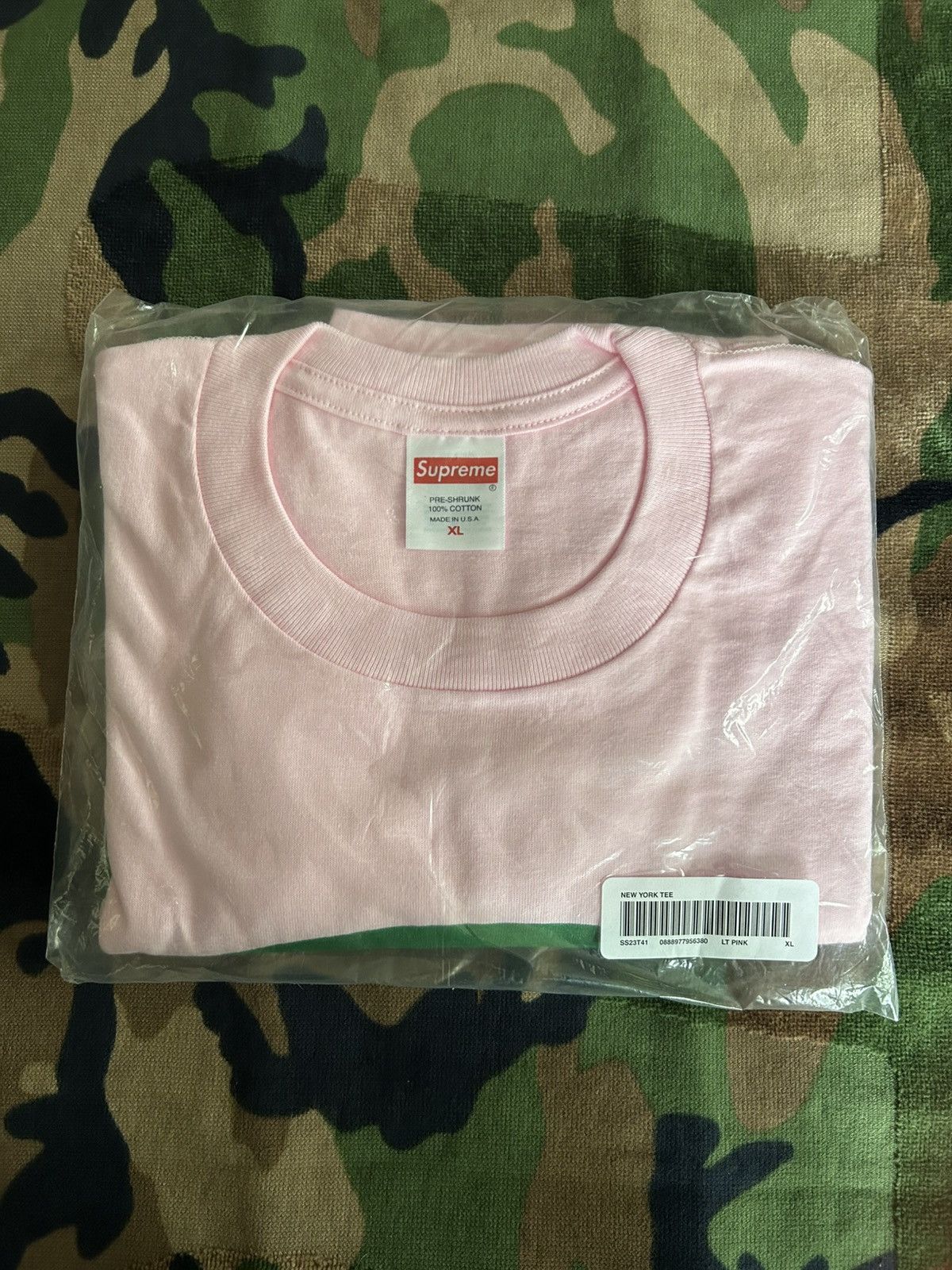 Supreme Supreme New York Tee Light Pink XL SS23 Size US XL / EU 56 / 4 - 3 Thumbnail