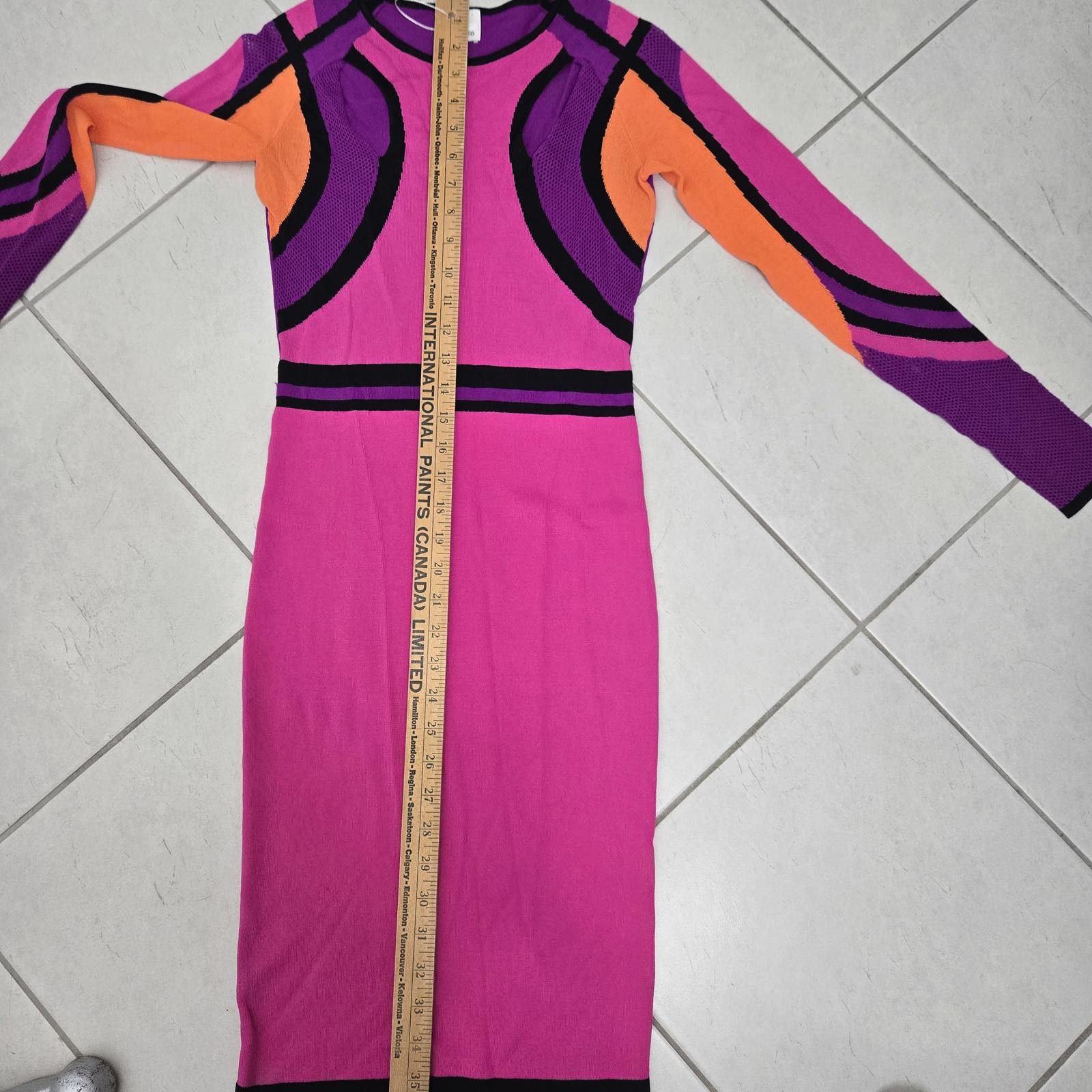 Pinko Pinko Dress Color Block Fitted Cut Out Bodycon Cocktail Size XS / US 0-2 / IT 36-38 - 8 Thumbnail
