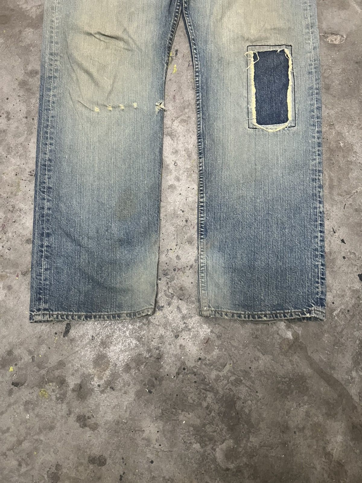 Designer × Levi's VINTAGE 90’s LEVIS 501 PATCHWORK DENIM Size US 34 / EU 50 - 3 Thumbnail
