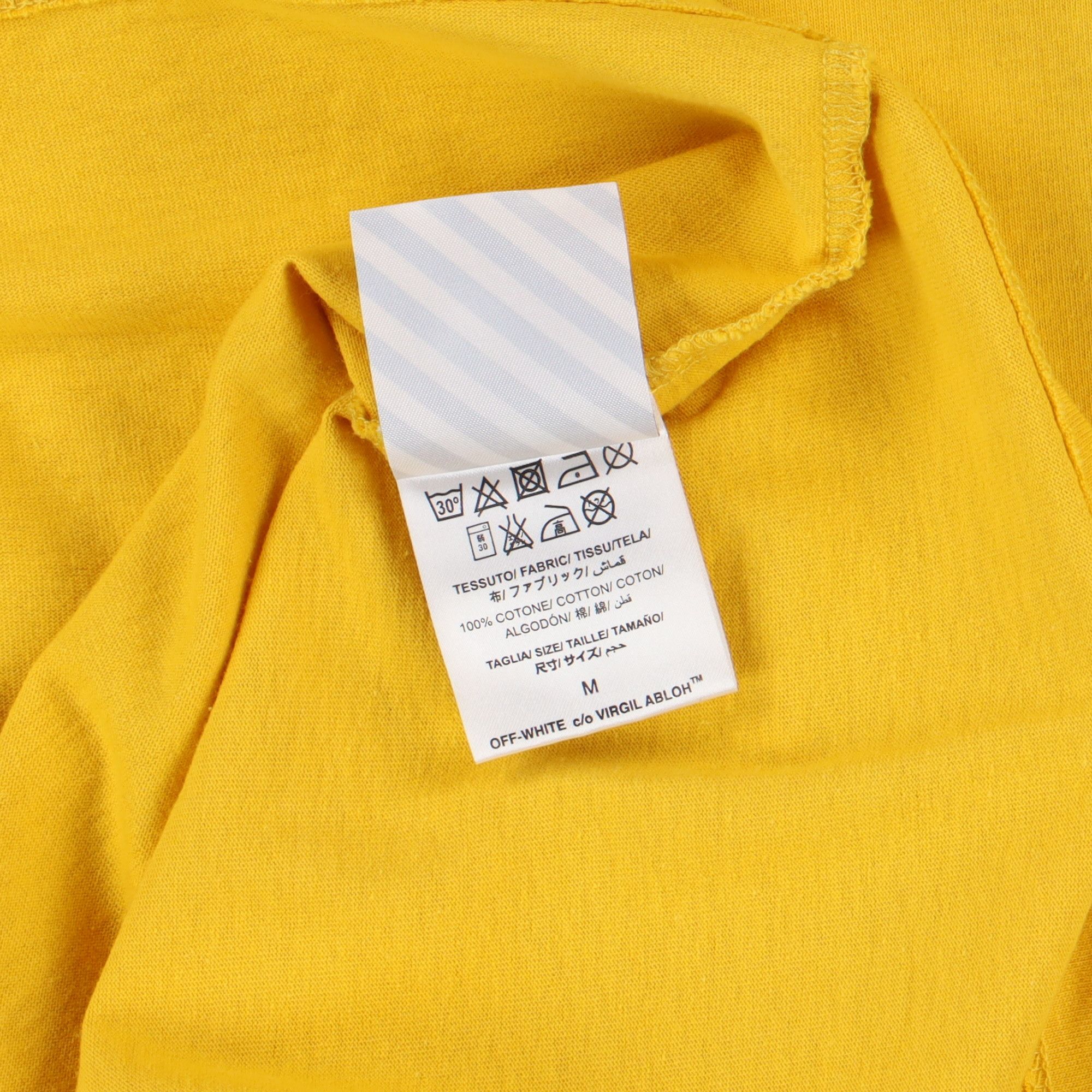 Off-White Yellow Logo Arrow Workers T-shirt Size M / US 6-8 / IT 42-44 - 7 Thumbnail