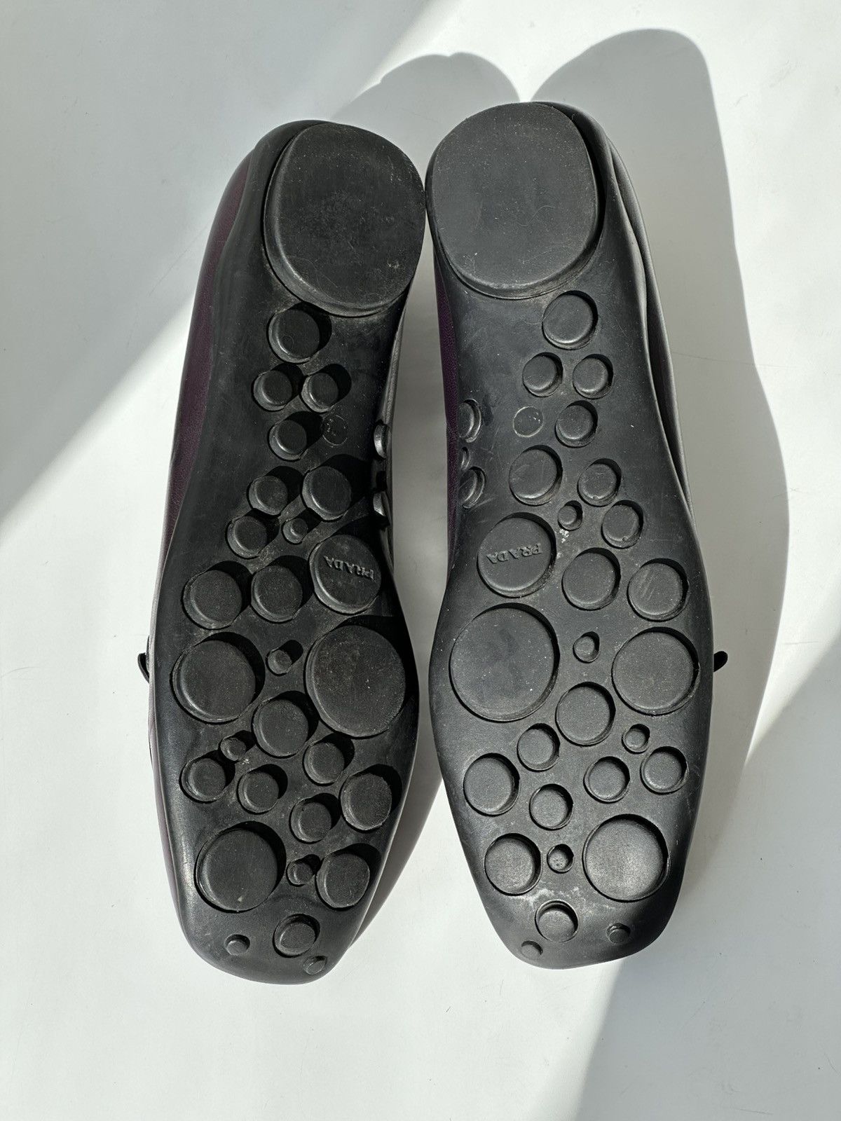 PRADA Bubble Sole Purple Leather Loafers 2000s Vintage shoes