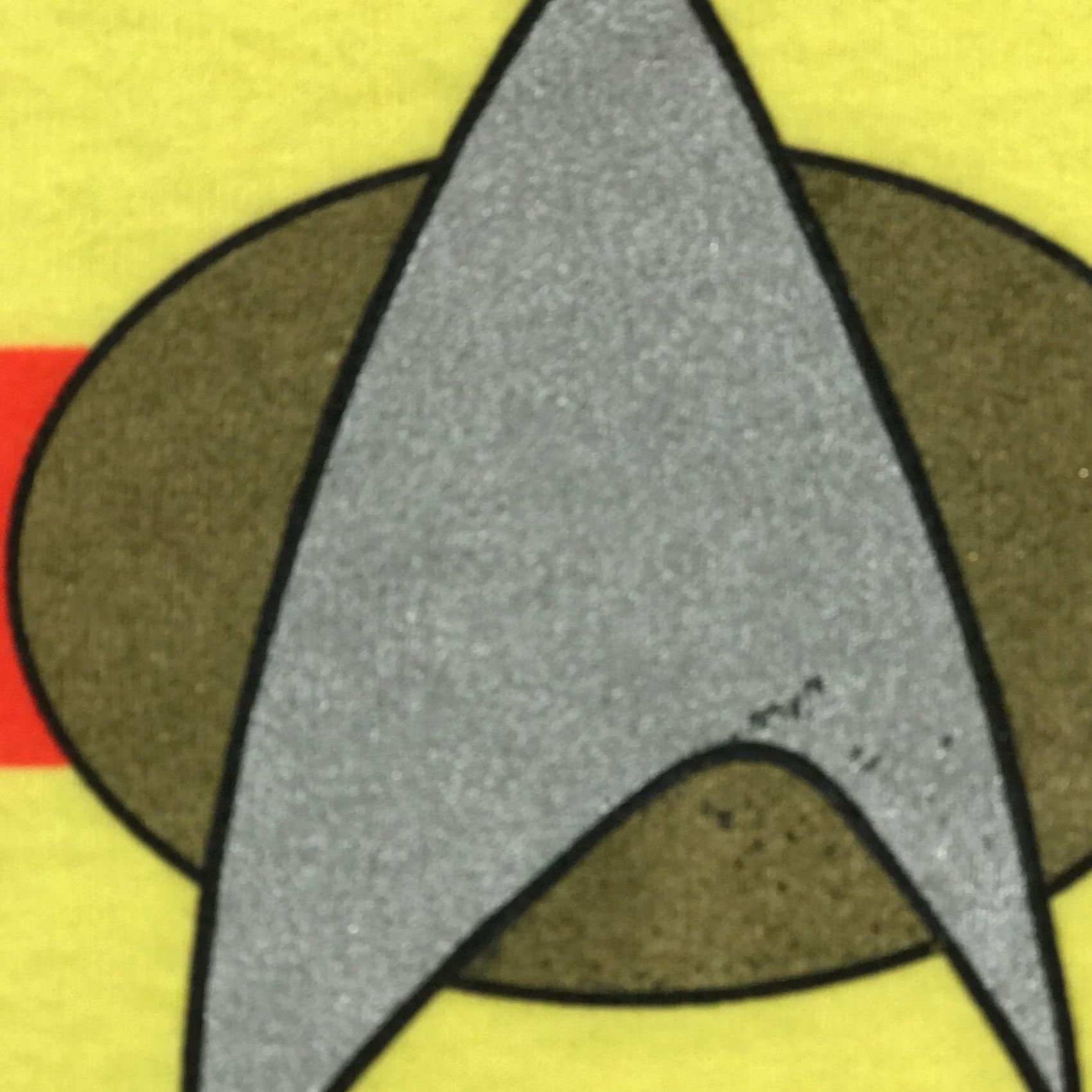 Hanes VINTAGE STAR TREK TEN FORWARD T-Shirt Mens Small Yellow 90s 80s Hanes Cotton Blend Holiday? Size US S / EU 44-46 / 1 - 7 Thumbnail