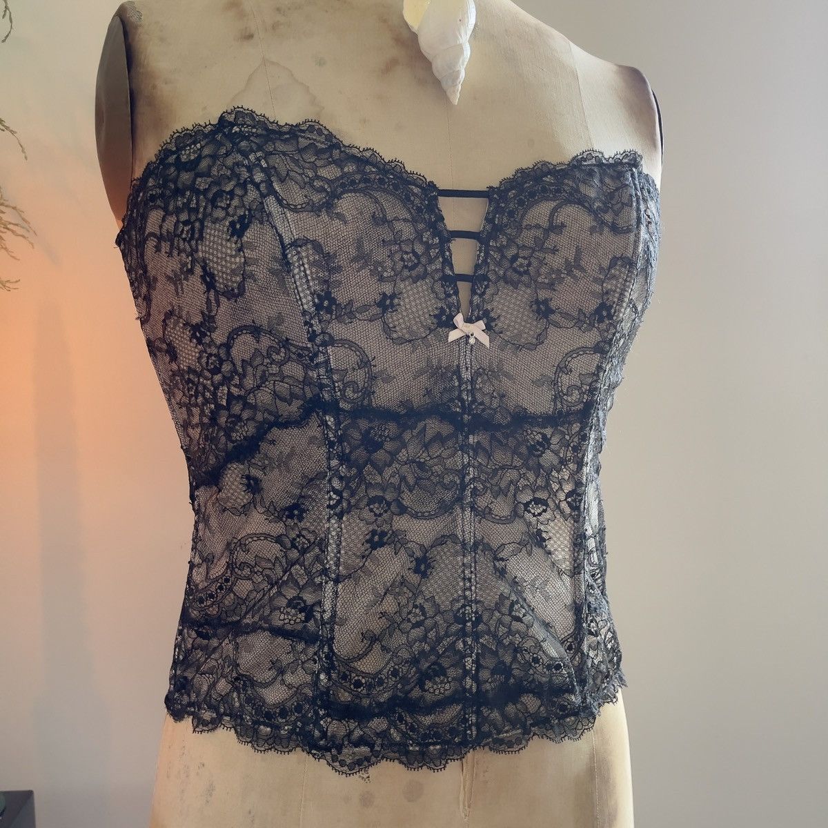 Victoria's Secret Victoria’s Secret Black Lace Corset Top (Large) Size L / US 10 / IT 46 - 9 Thumbnail