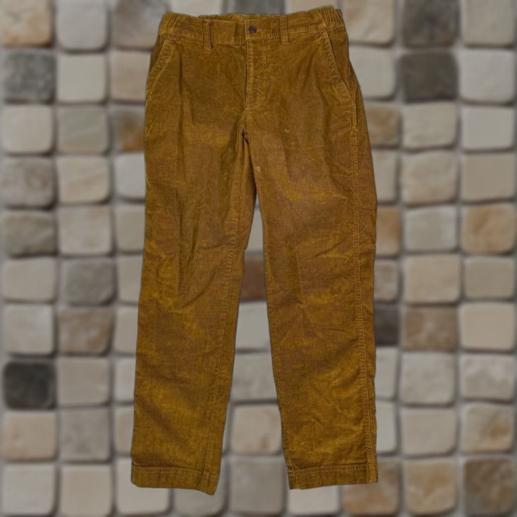 Vintage L.L.Bean Pants Mens Medium Beanflex Corduroy Brown Regular Fit Straight Leg Dress Pants 90s Nature Preppy Mens Size US 31 - 1 Thumbnail