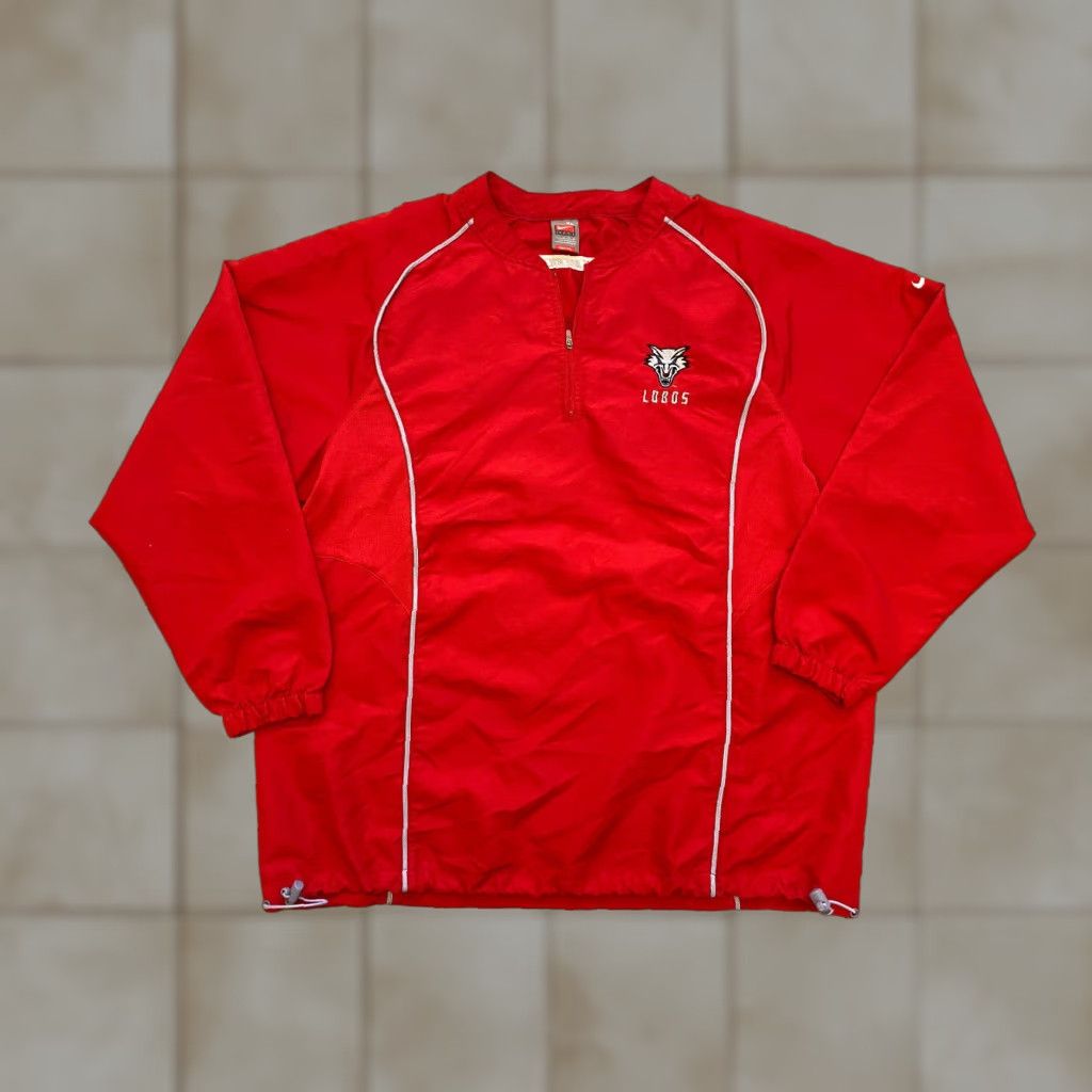 Nike Nike New Mexico Lobos Football 1/4 Zip Windbreaker Jacket Mens XL Red Size US XL / EU 56 / 4 - 1 Thumbnail