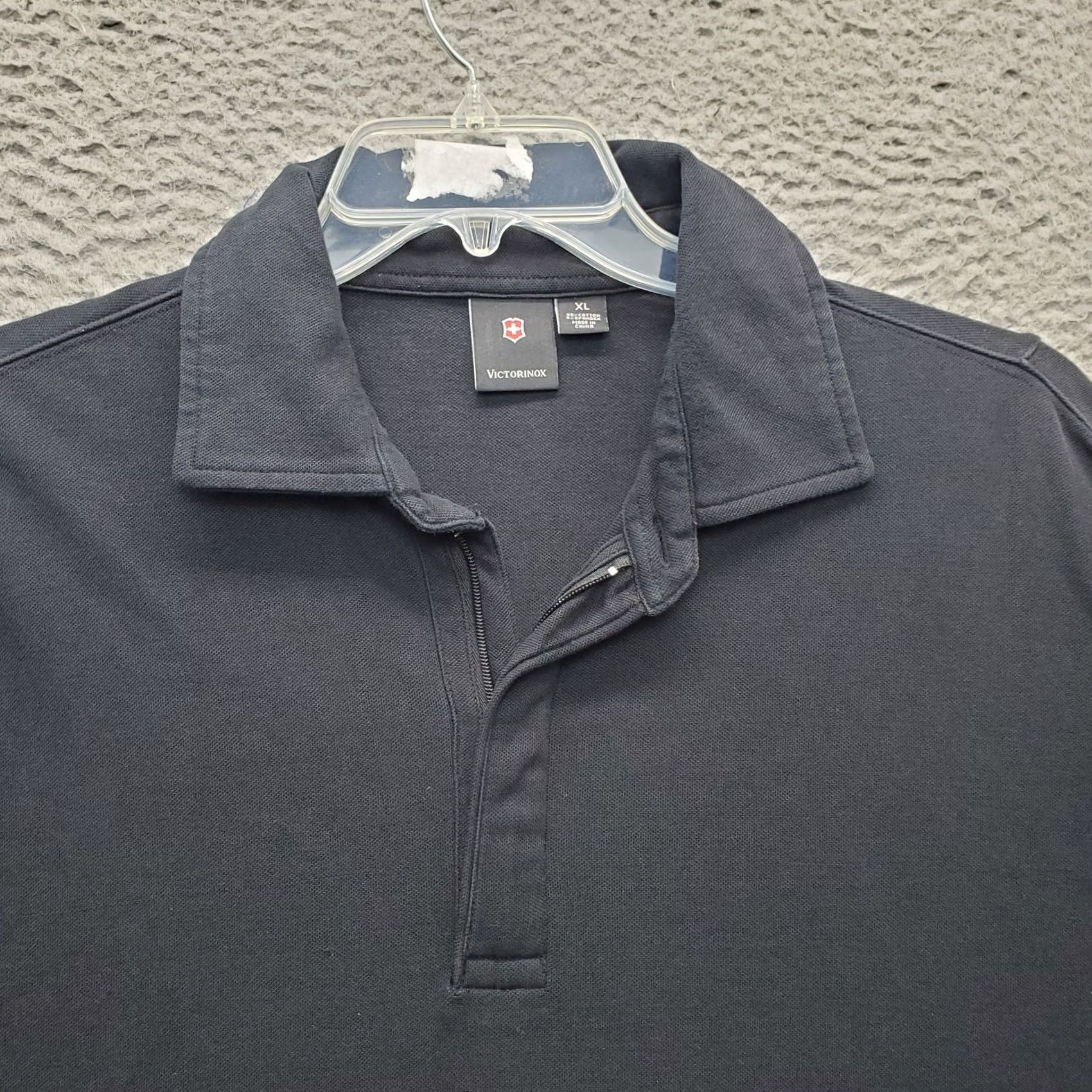 Victorinox Victorinox Polo Shirt Mens XL Black Performance Stretch Long Sleeve Quarter Zip Size US XL / EU 56 / 4 - 7 Thumbnail