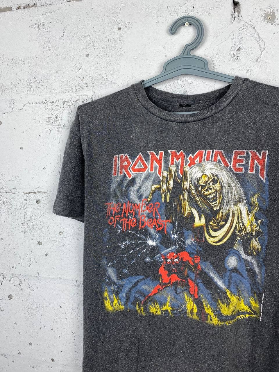 Band Tees × Iron Maiden × Vintage Vintage Faded Iron Maiden ‘The number of the beast’ T shirt Size US M / EU 48-50 / 2 - 2 Thumbnail