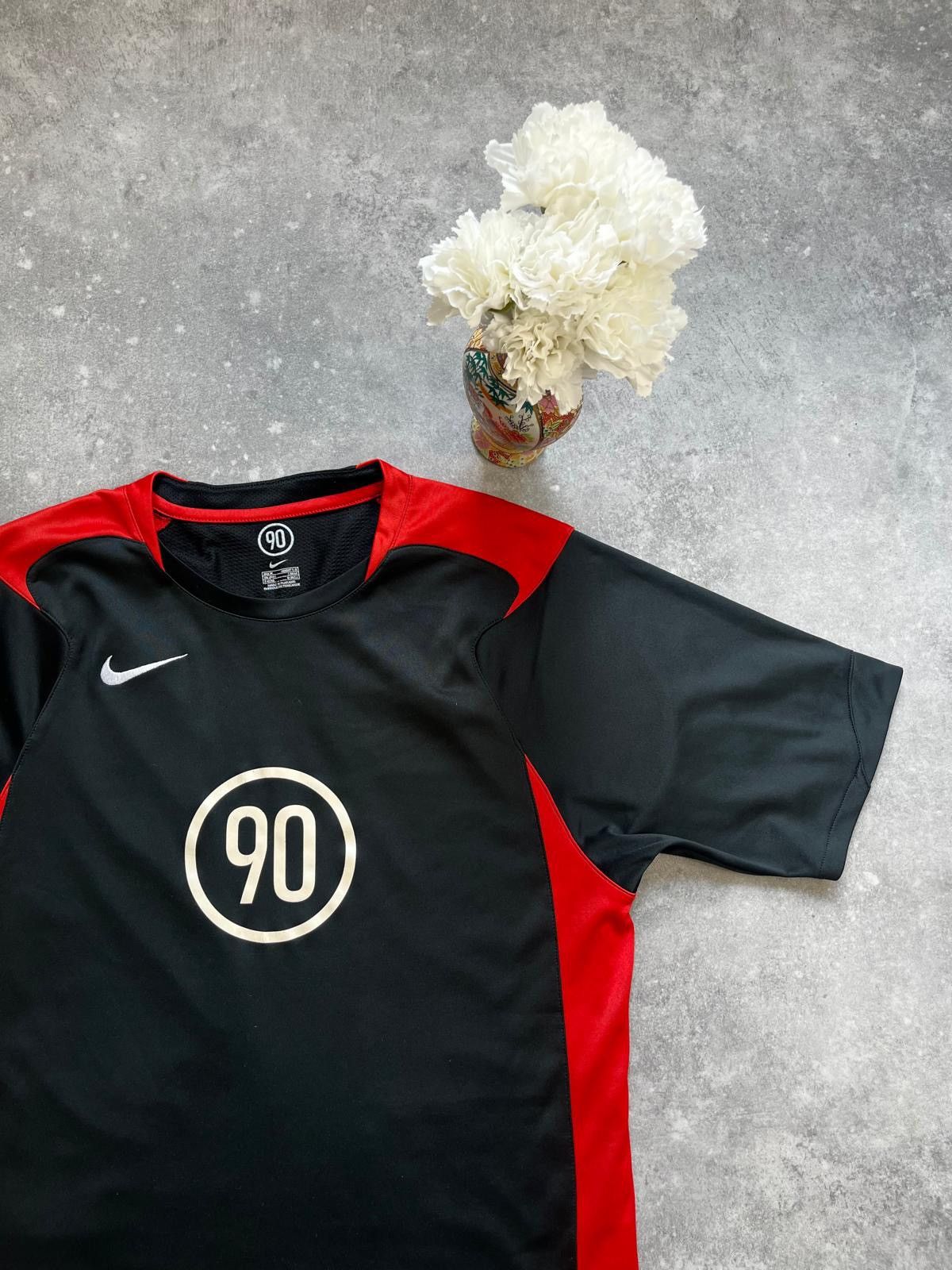Nike × Vintage Vintage Nike Total 90s T-Shirt Central Swoosh Logo y2k Drill Size US M / EU 48-50 / 2 - 3 Thumbnail