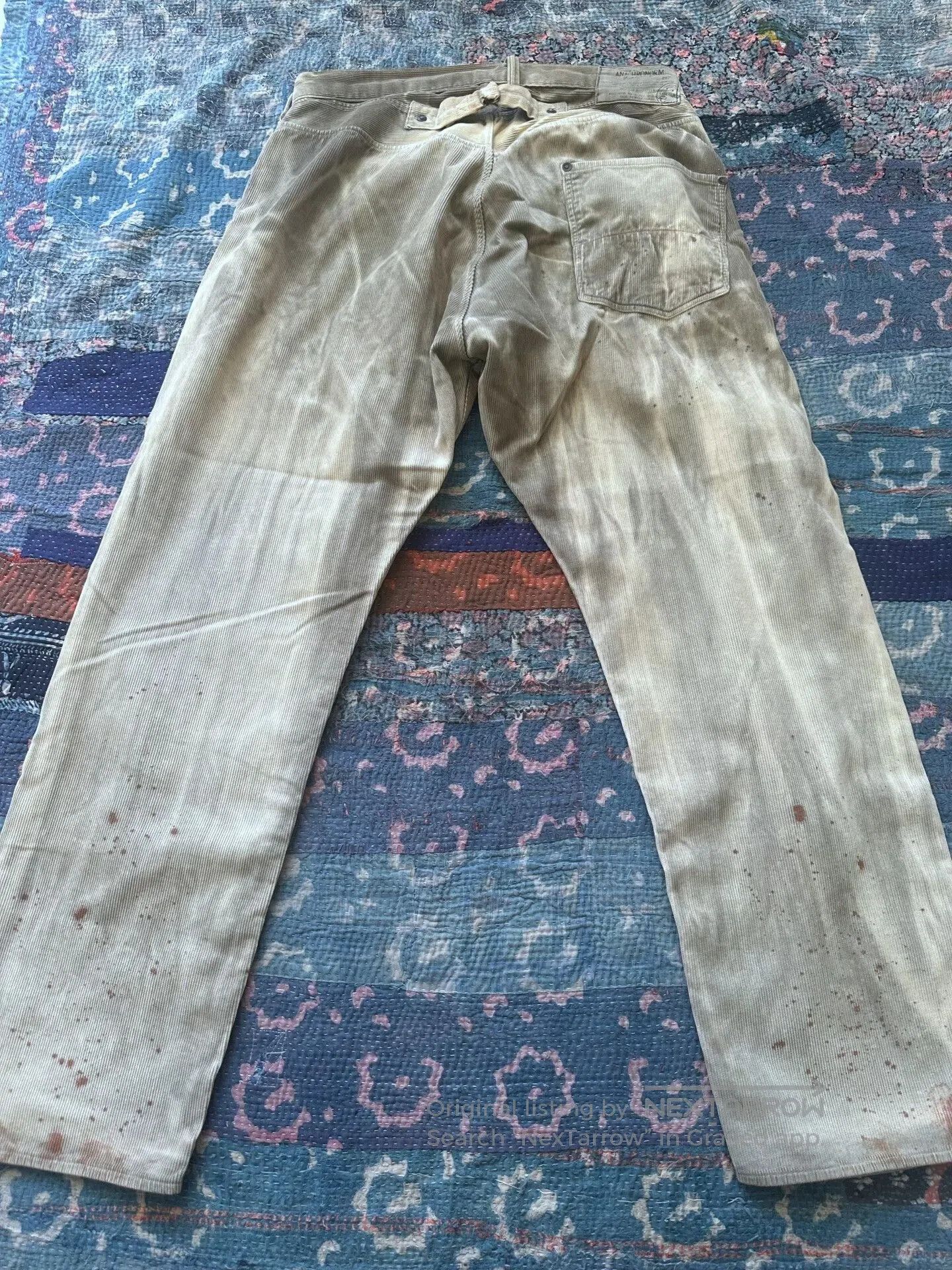 ANACHRONORM Anachronorm Corduroy Distressed Casual Pants. Size US 32 / EU 48 - 2 Thumbnail